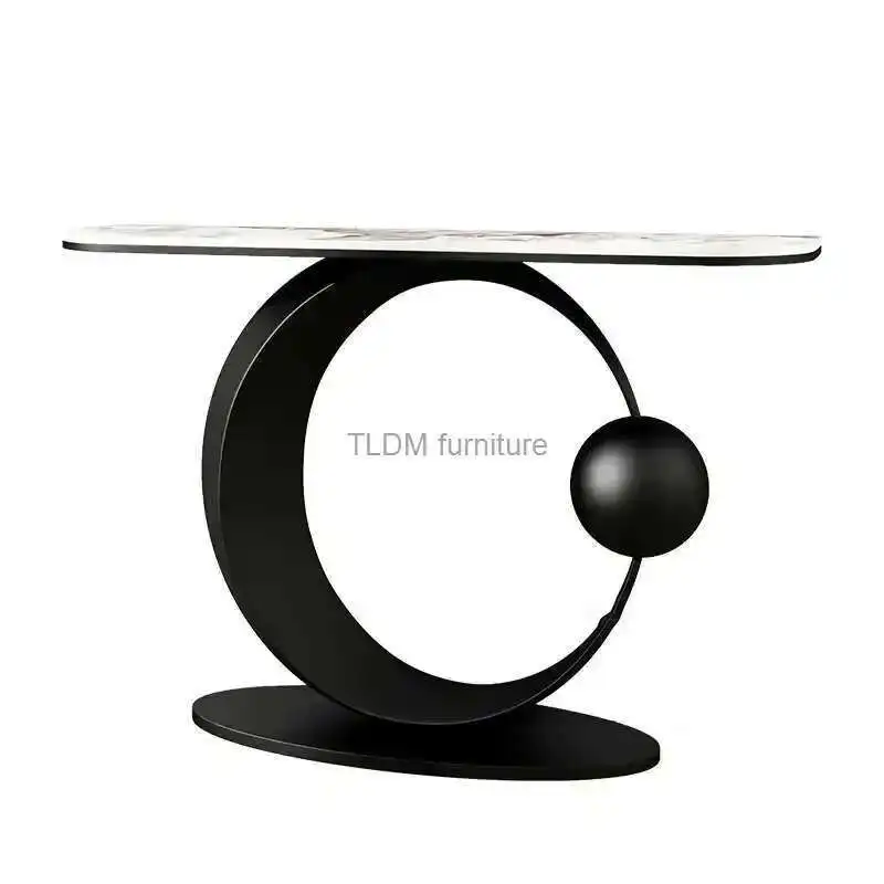 Italian Light Luxury Slate Console Tables Living Room Porch Tables Modern Entry Door Porch Cabinet Semi-circle Console Table
Italian Light Luxury Slate Console Tables Living Room Porch Tables Modern Entry Door Porch Cabinet Semi-circle Console Table