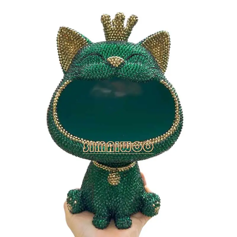 Crystal Crown Cat Statue Key Storage DIY Handmade Rhinestone Art Kids Birthday Creative Gift Ornaments Luxury Home Exhibation
Crystal Crown Cat Statue Key Storage DIY Handmade Rhinestone Art Kids Birthday Creative Gift Ornaments Luxury Home Exhibation