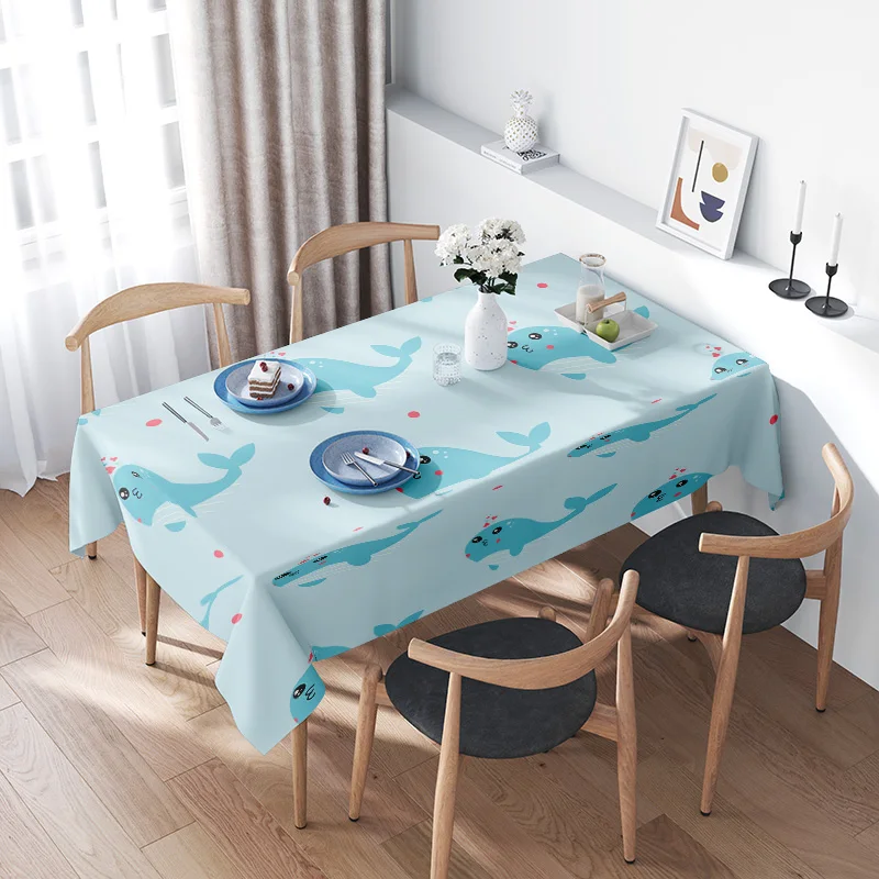 Happily decorated your dining table with this cute blue whale printed tablecloth! Made from durable polyester material that's ea
Happily decorated your dining table with this cute blue whale printed tablecloth! Made from durable polyester material that's ea