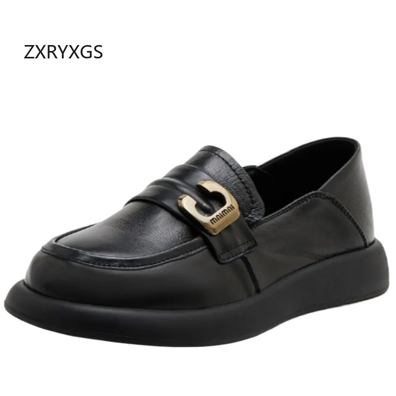 ZXRYXGS Promotion Genuine Leather Loafers Shoes Fashion Casual Shoes 2025 New Spring Elegant Comfortable Versatile Women Flats
ZXRYXGS Promotion Genuine Leather Loafers Shoes Fashion Casual Shoes 2025 New Spring Elegant Comfortable Versatile Women Flats