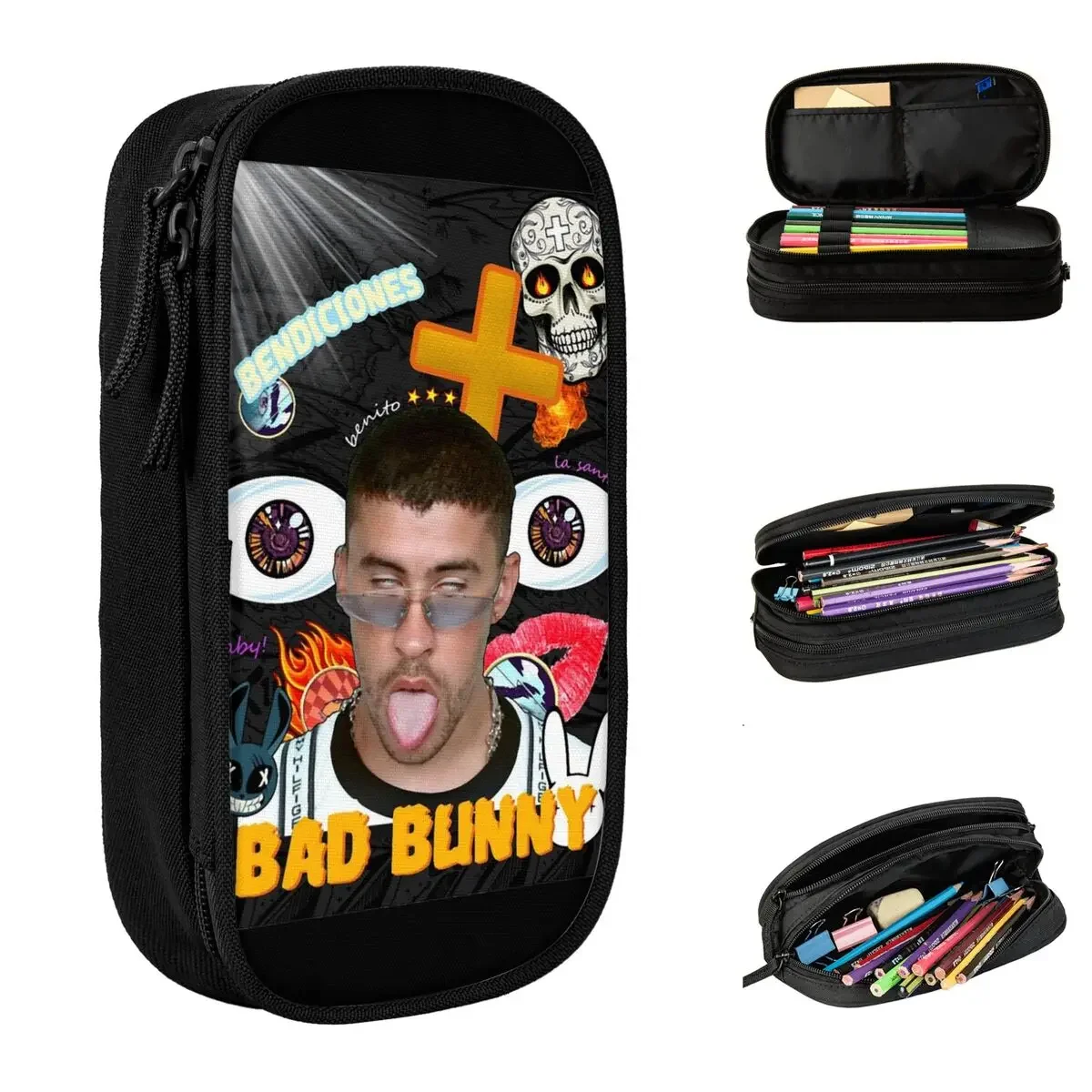 Vintage Music Bad Bunny Pencil Case Lovely Pen Bags Student Big Capacity School Supplies Zipper Pencilcases
Vintage Music Bad Bunny Pencil Case Lovely Pen Bags Student Big Capacity School Supplies Zipper Pencilcases