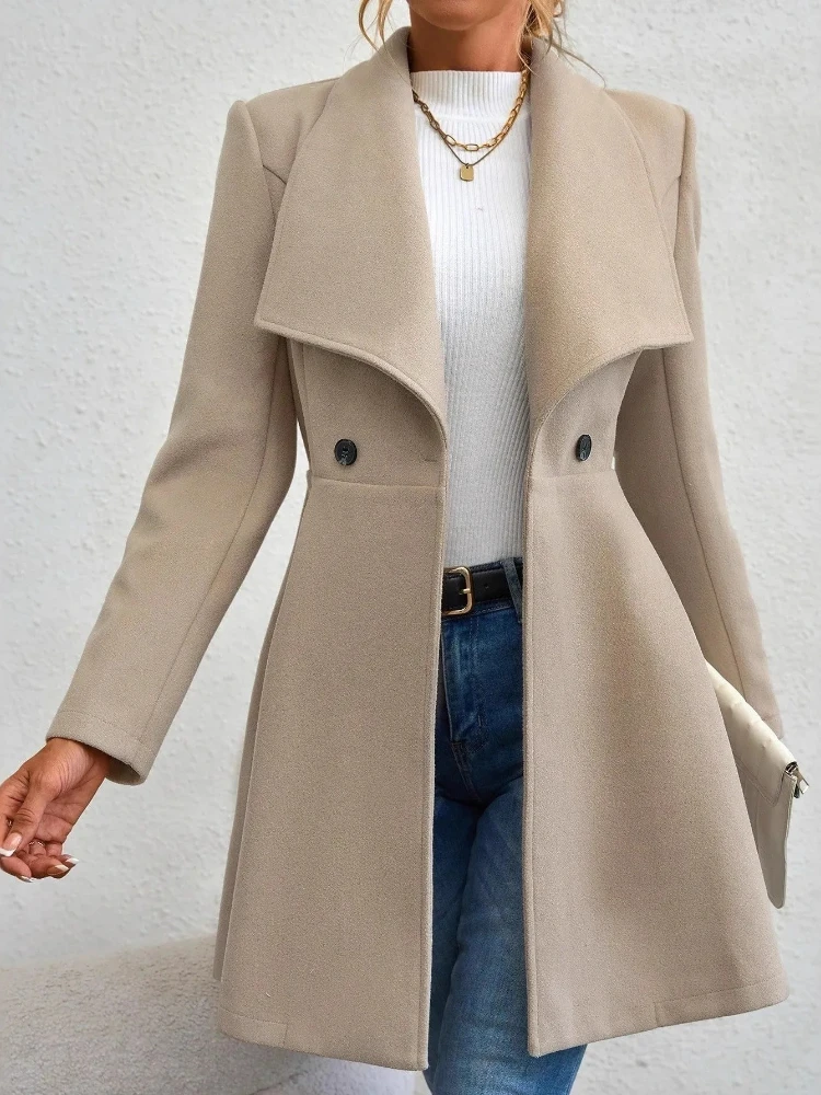 Women's Fashion Lapel Button Slim-Fit Woolen Coat for Autumn and Winter coats for women wool coat women
Women's Fashion Lapel Button Slim-Fit Woolen Coat for Autumn and Winter coats for women wool coat women