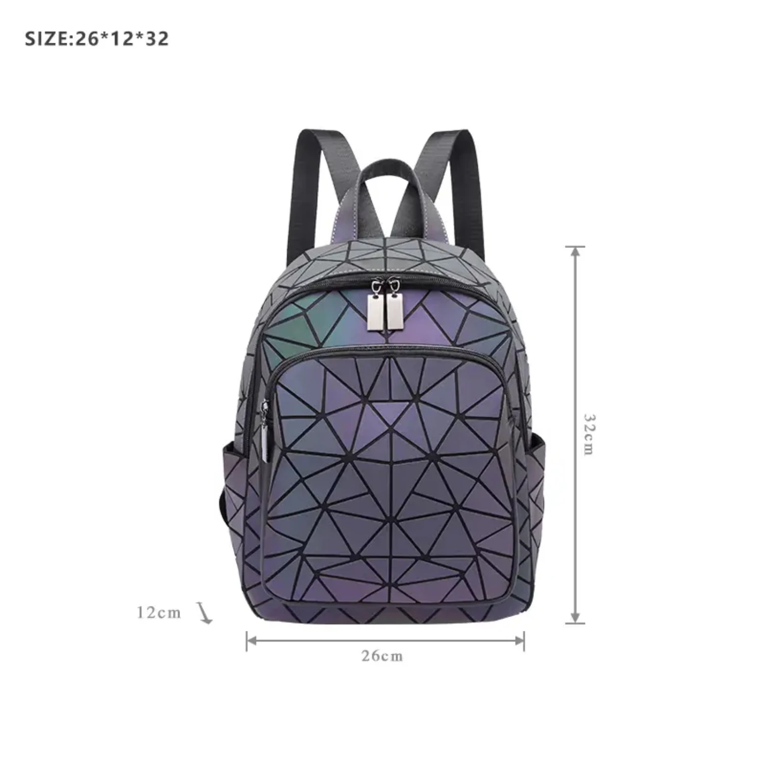 Trendy Stylish Geometric Luminous Bag for Women - Reflective Holographic Backpack Perfect for Fashionistas
Trendy Stylish Geometric Luminous Bag for Women - Reflective Holographic Backpack Perfect for Fashionistas