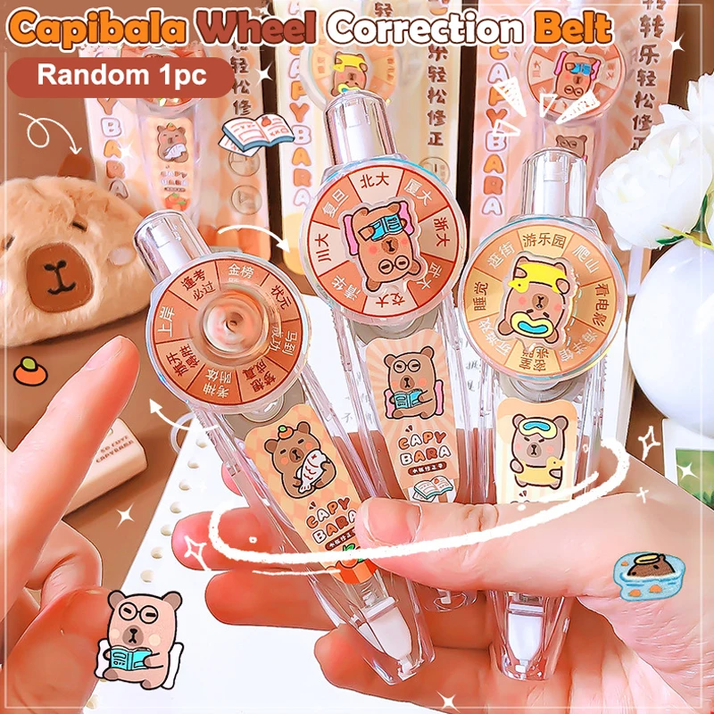 Cartoon Cute Capybara Turntable Correction Tape Large Capacity Corrector Tape Mini Correction Tape Creative Correction Tape
Cartoon Cute Capybara Turntable Correction Tape Large Capacity Corrector Tape Mini Correction Tape Creative Correction Tape