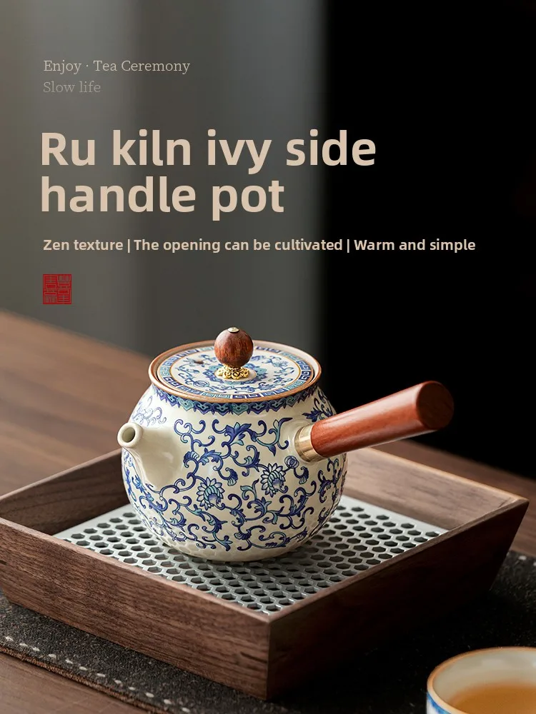 Tang Feng Blue And White Luoyao Tea Pot High End Side Handle Heat Resistant Single Pot Tea Set for Drinking Tea at Home New 2026
Tang Feng Blue And White Luoyao Tea Pot High End Side Handle Heat Resistant Single Pot Tea Set for Drinking Tea at Home New 2026
