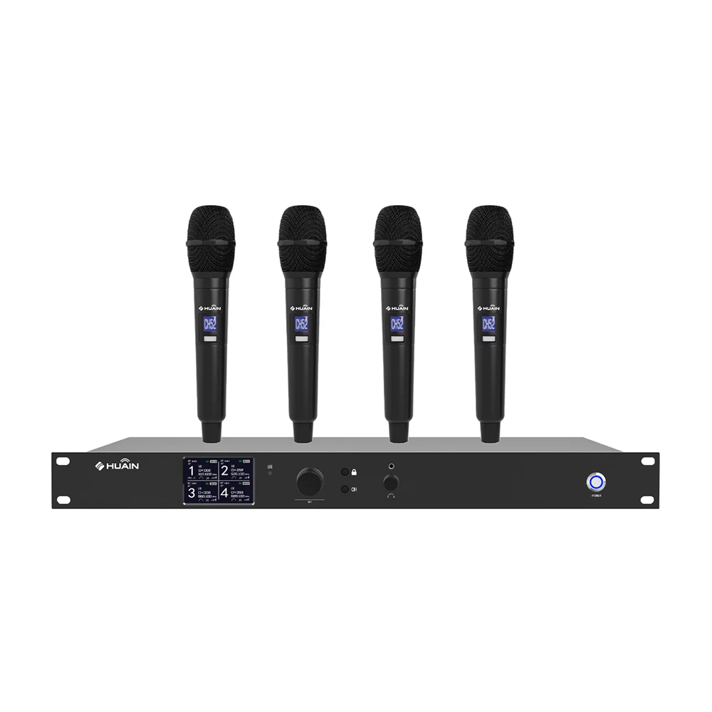 Professional 4-Channel True Diversity Wireless Handheld Microphone System with 10 Hours of Continuous Standby Time
Professional 4-Channel True Diversity Wireless Handheld Microphone System with 10 Hours of Continuous Standby Time