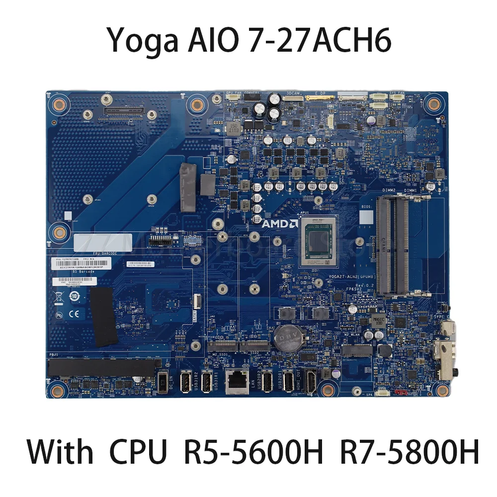 Материнская плата для ноутбука Lenovo Yoga AIO 7-27ACH6 с процессором R5-5600H R7-5800H, материнская плата, 100% тест
Материнская плата для ноутбука Lenovo Yoga AIO 7-27ACH6 с процессором R5-5600H R7-5800H, материнская плата, 100% тест