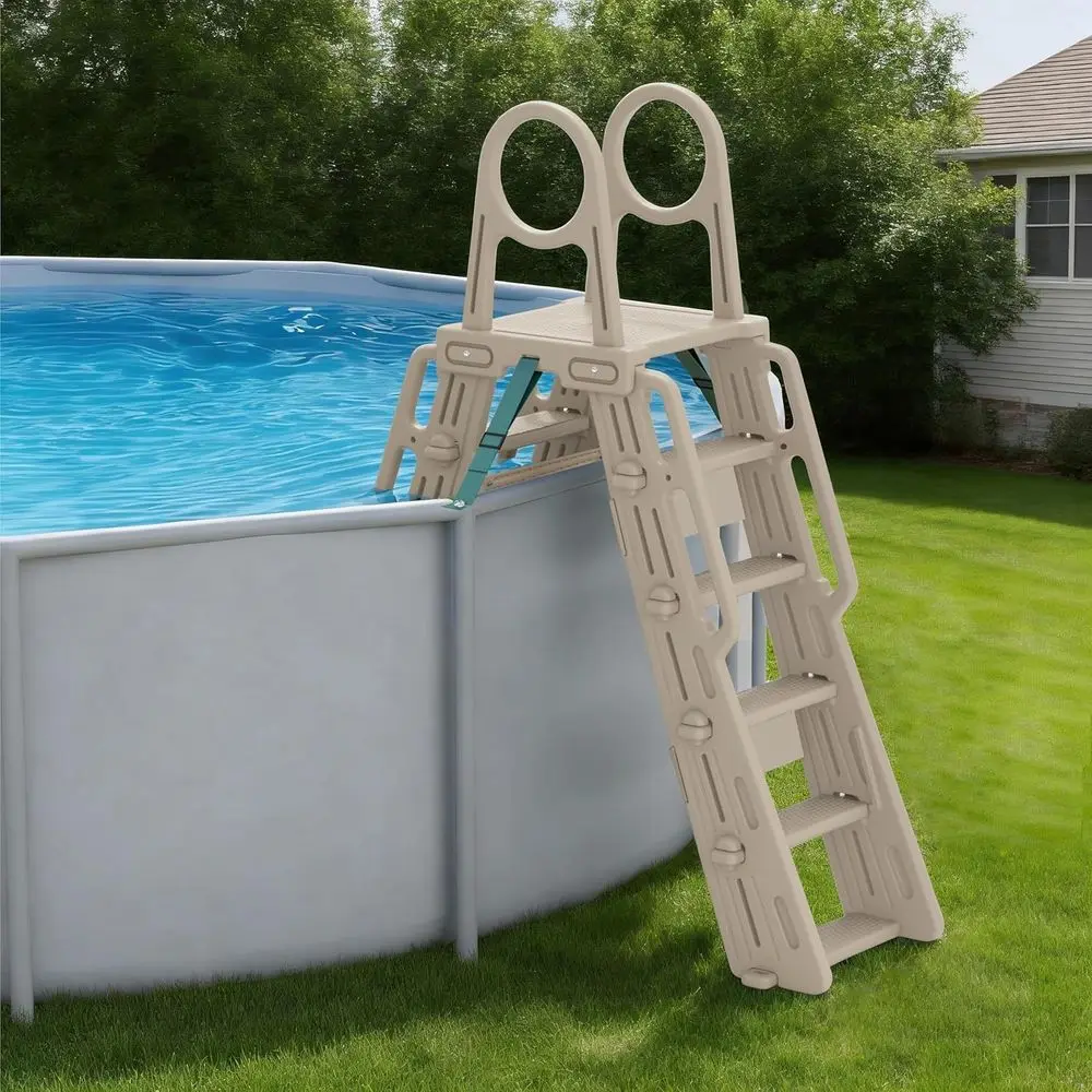 Safety Plastic Above Ground Pool Ladder with Platform and Barrier for 48-52in Pools
Safety Plastic Above Ground Pool Ladder with Platform and Barrier for 48-52in Pools