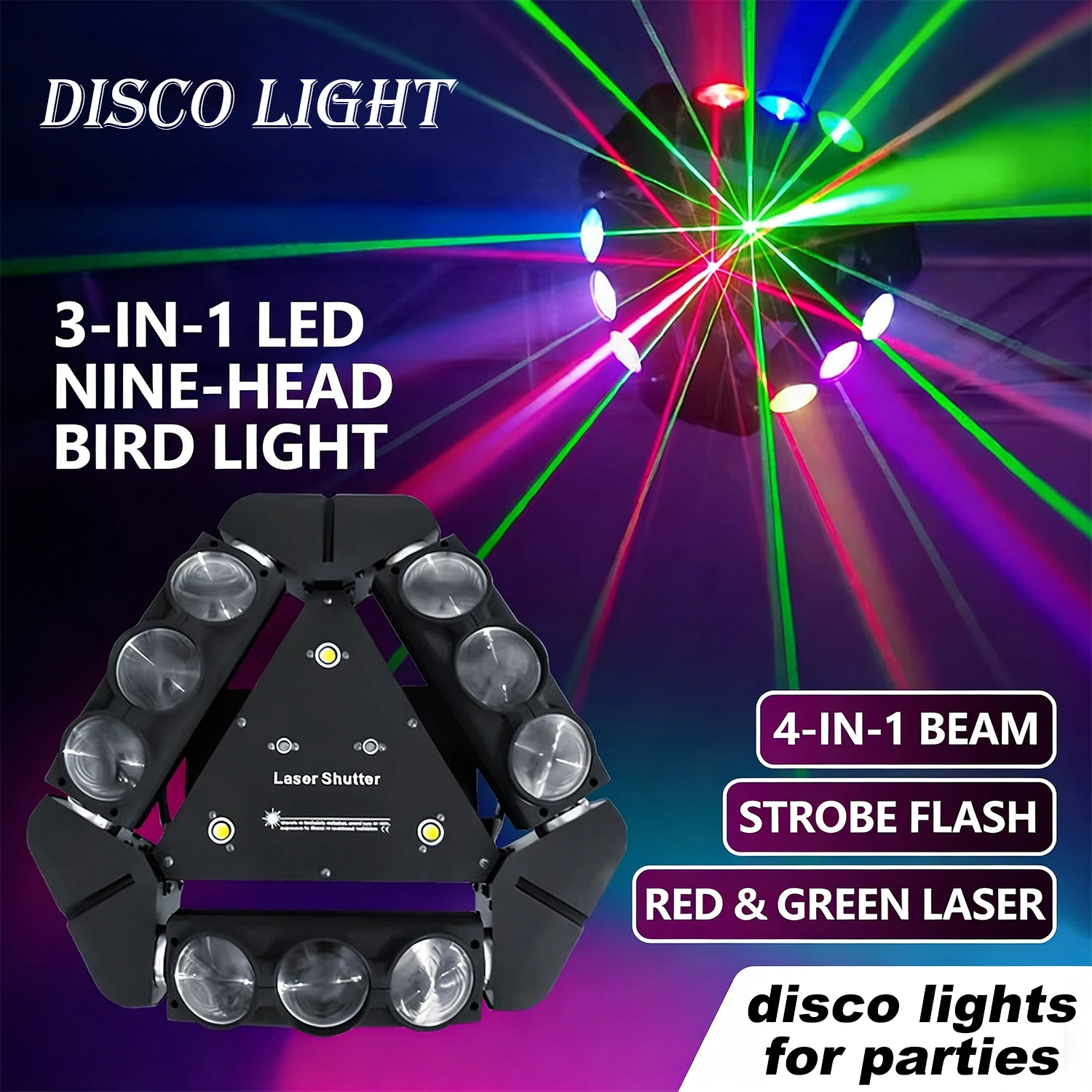 DJ Disco Light RGBW Spider Moving Head Light LED Beam Projector DMX Dance Floor Christmas Party Wedding KTV Stage Disco Lights
DJ Disco Light RGBW Spider Moving Head Light LED Beam Projector DMX Dance Floor Christmas Party Wedding KTV Stage Disco Lights