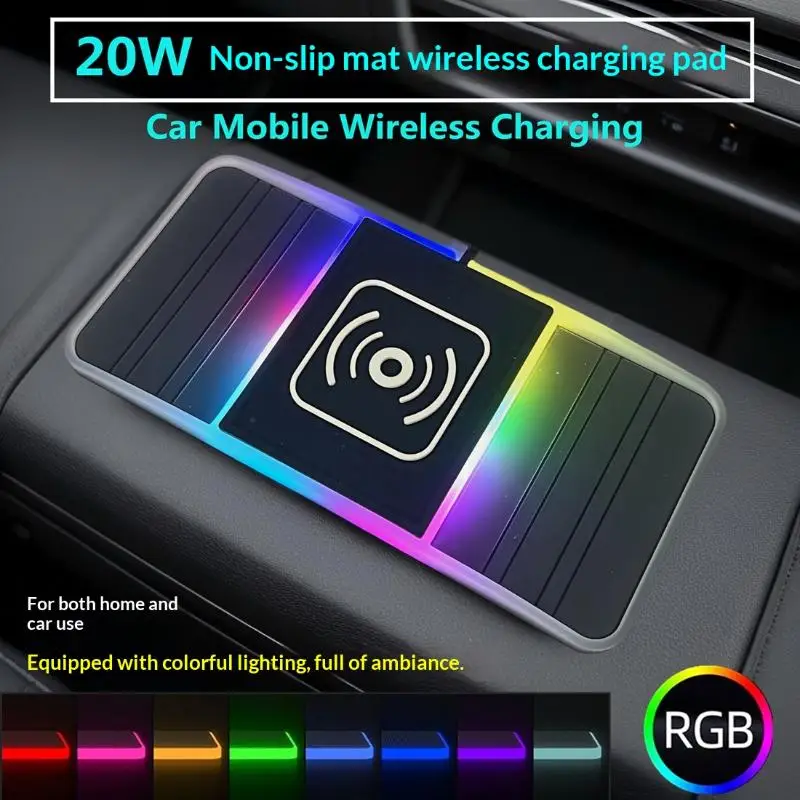 20W Wireless Charger Car Pad Fast Charging NonSlip Mat Dashboard Center Console Auto Accessory
20W Wireless Charger Car Pad Fast Charging NonSlip Mat Dashboard Center Console Auto Accessory