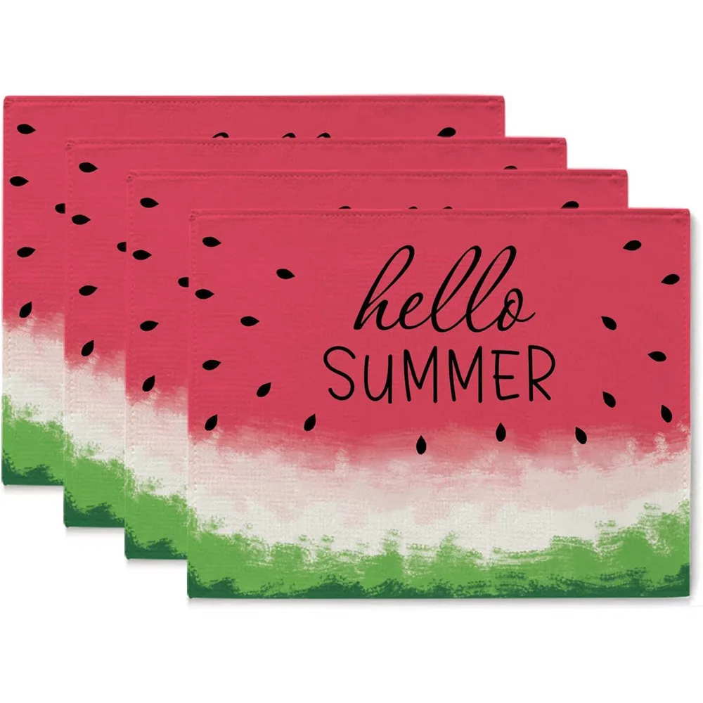 Set of 4 Decorative Placemats, Coffee & Fruit Theme Table Mats, Farmhouse Style Dining Mats for Kitchen Table Decor
Set of 4 Decorative Placemats, Coffee & Fruit Theme Table Mats, Farmhouse Style Dining Mats for Kitchen Table Decor