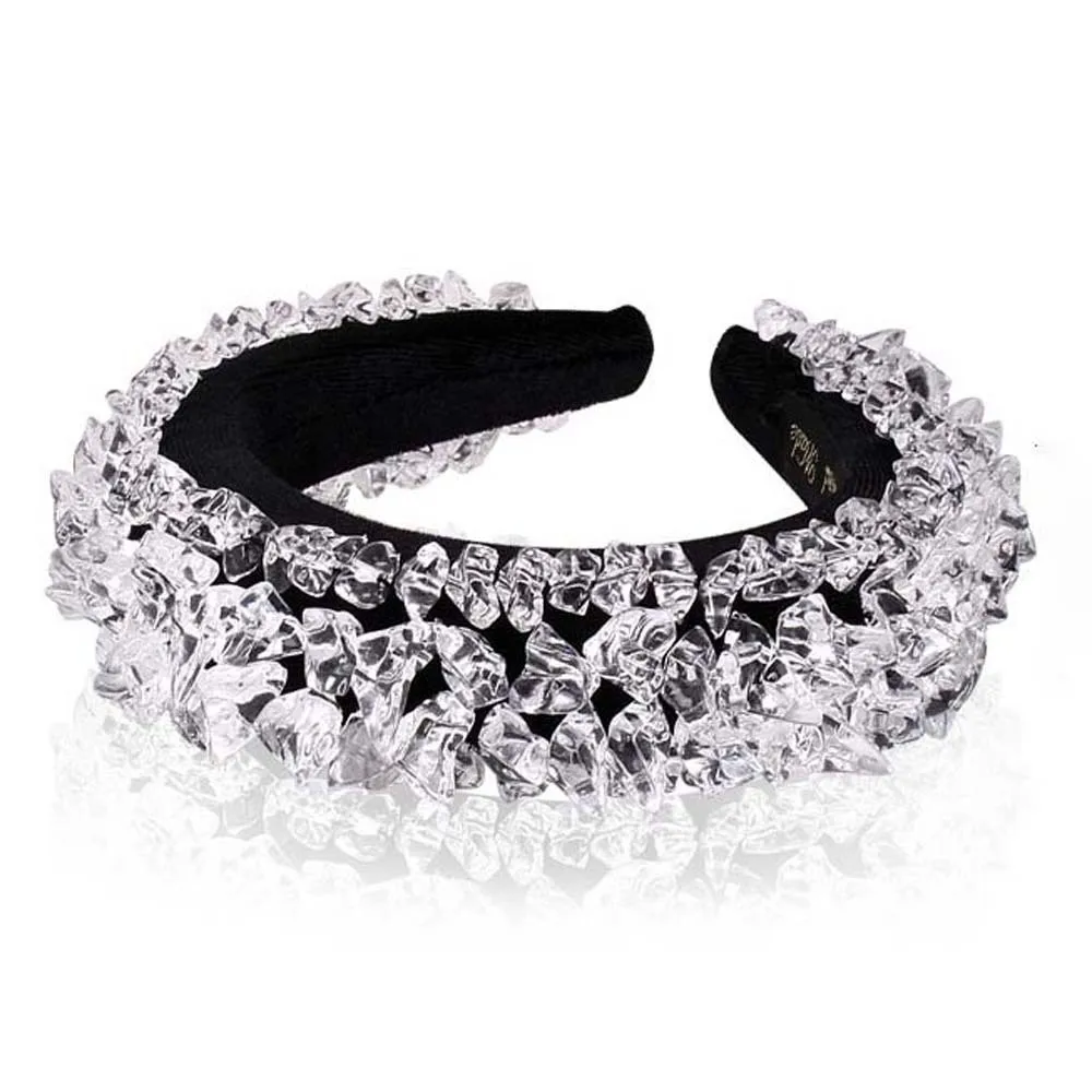 Headwear Irregular Ice Block Hairband Rhinestone Waterproof Crystal Sponge Headband Gorgeous Sparkling Crystal Wide Hair Hoop
Headwear Irregular Ice Block Hairband Rhinestone Waterproof Crystal Sponge Headband Gorgeous Sparkling Crystal Wide Hair Hoop