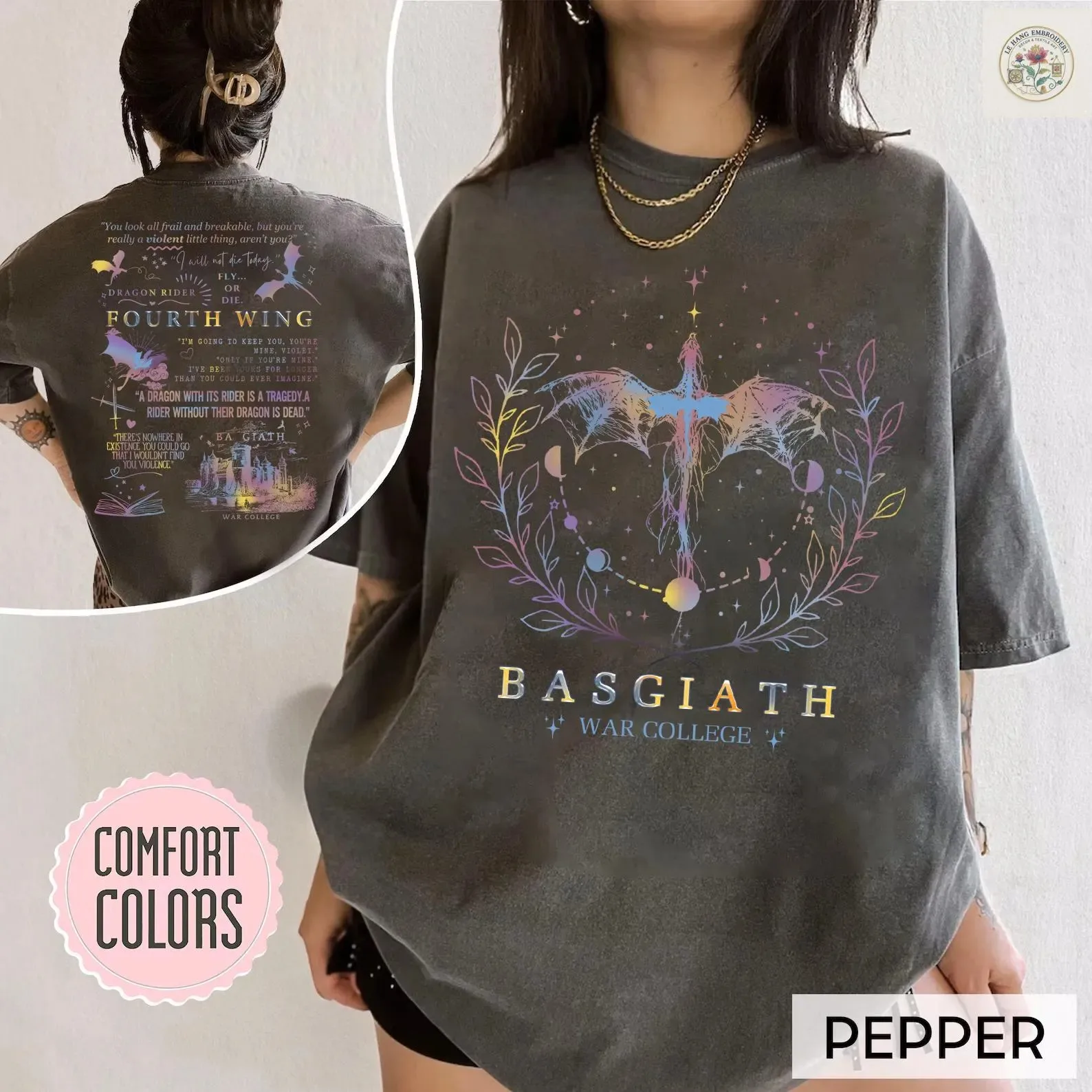 Basgiath War College 2 sided Sweatshirt Fourth Wing Shirt Dragon Rider Shirt Fourth Wing Hoodie Violet Bookish And Casual Shirt
Basgiath War College 2 sided Sweatshirt Fourth Wing Shirt Dragon Rider Shirt Fourth Wing Hoodie Violet Bookish And Casual Shirt