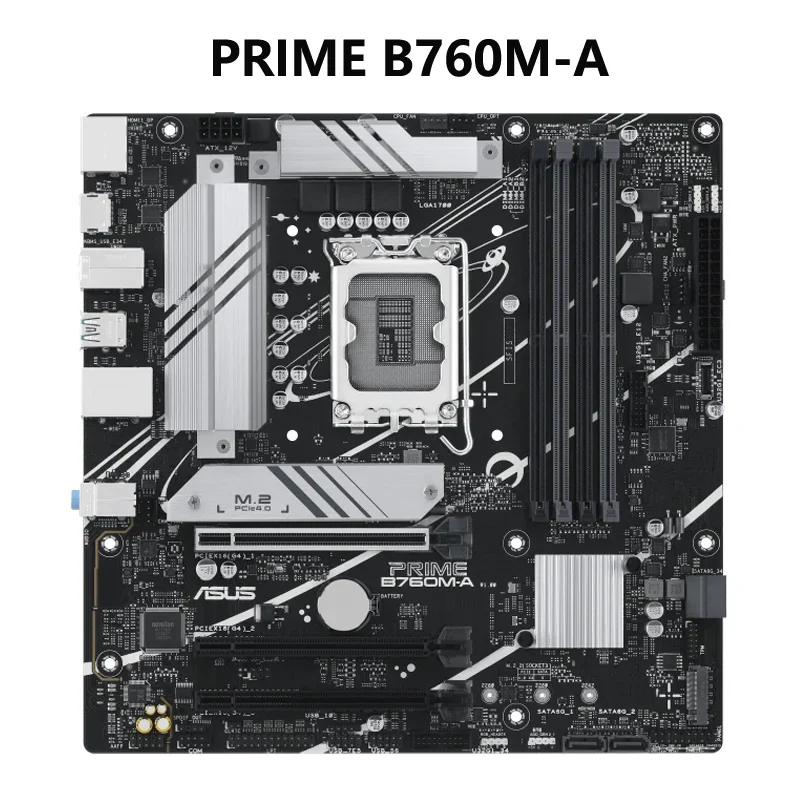 ASUS PRIME B760M-A Intel B760 LGA 1700 mATX Motherboard With PCIe 4.0 DDR5 2x M.2 Slots Realtek 2.5Gb Ethernet DisplayPort
ASUS PRIME B760M-A Intel B760 LGA 1700 mATX Motherboard With PCIe 4.0 DDR5 2x M.2 Slots Realtek 2.5Gb Ethernet DisplayPort