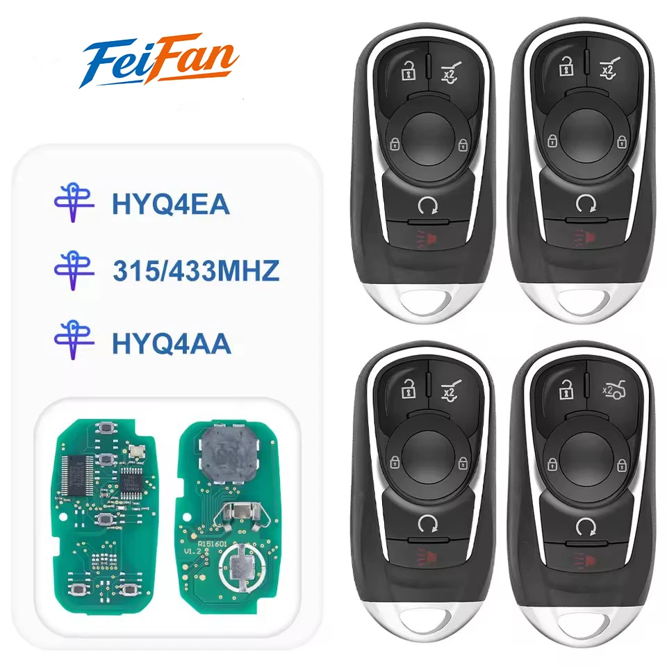 FeiFan Smart Remote Car Key Fob 315Mhz /433Mhz ID46 3/4/5Buttons For Buick Regal Encore Enclave Envision LaCrosse HYQ4AA HYQ4EA
FeiFan Smart Remote Car Key Fob 315Mhz /433Mhz ID46 3/4/5Buttons For Buick Regal Encore Enclave Envision LaCrosse HYQ4AA HYQ4EA