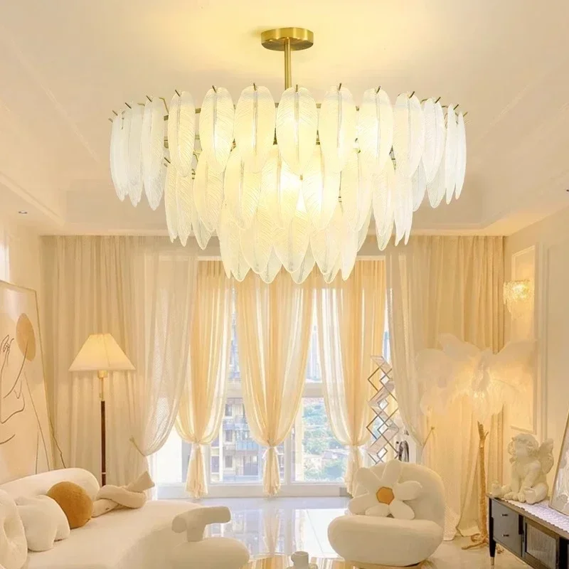 Leaves Crystal Chandelier Living Room Simple Atmosphere Ceiling Light Creative Pendant Lamps Bedroom Hall Decor Hallway Modern
Leaves Crystal Chandelier Living Room Simple Atmosphere Ceiling Light Creative Pendant Lamps Bedroom Hall Decor Hallway Modern