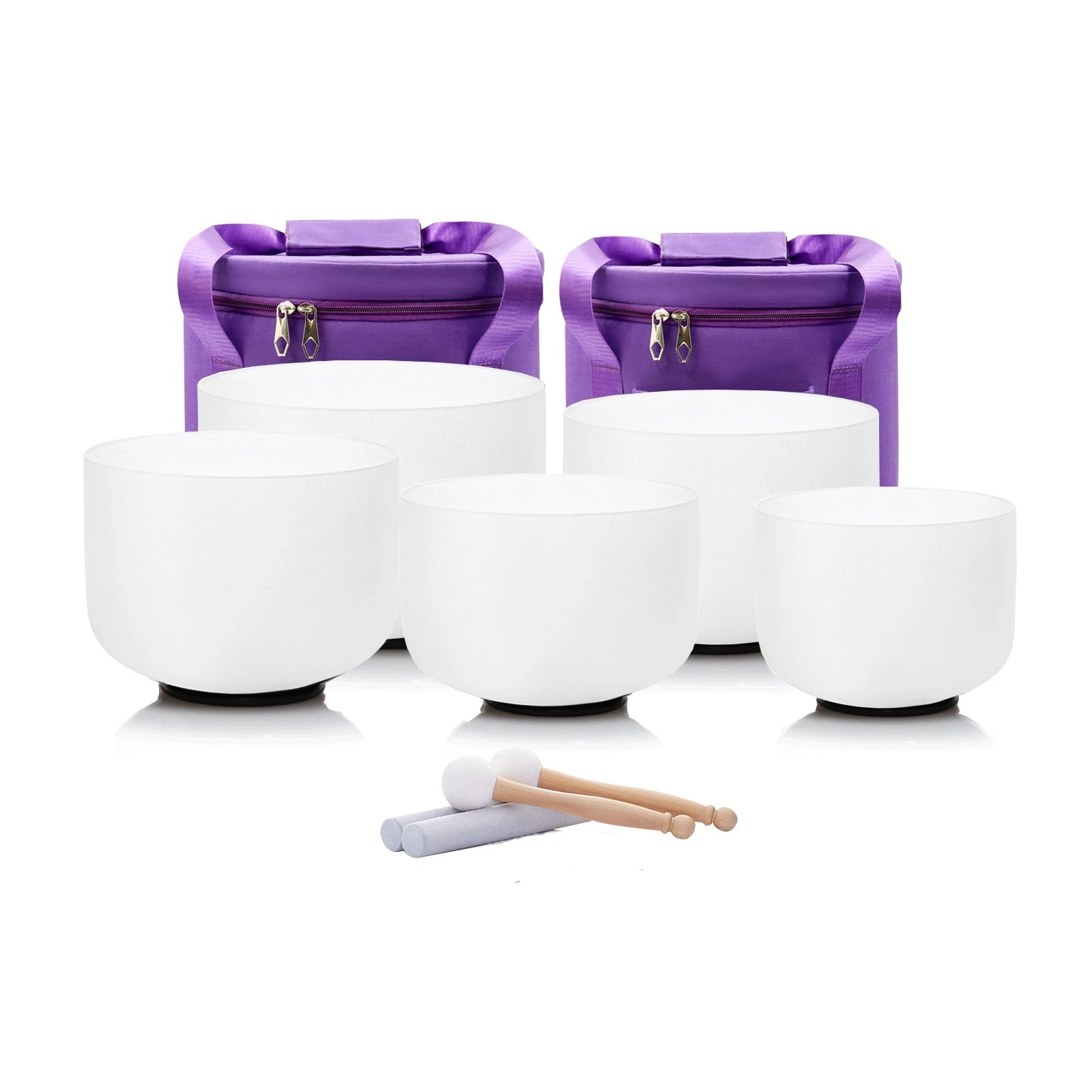 Hye-eun High Pitch C# D# F# G# A# 8-12 Inch 5Pcs Frosted Quartz Sound Bowls for Yoga Meditation Healing with Bags
Hye-eun High Pitch C# D# F# G# A# 8-12 Inch 5Pcs Frosted Quartz Sound Bowls for Yoga Meditation Healing with Bags