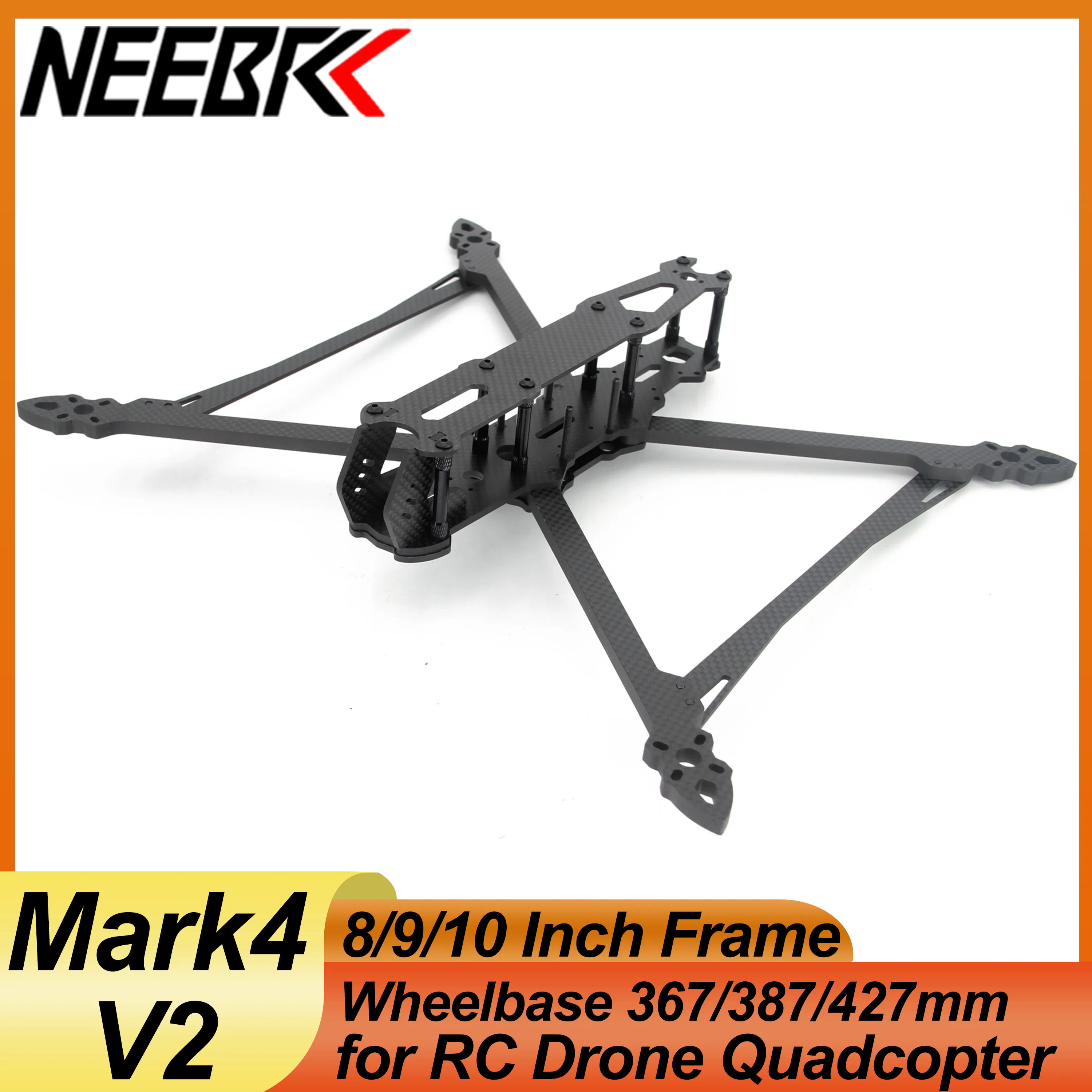 Mark4 V2 10 дюймов 427 мм 9 дюймов 387 мм 8 дюймов 367 мм Комплект рамы для дрона из углеродного волокна для радиоуправляемого квадрокоптера FPV X-CLASS Фристайл дальнего действия
Mark4 V2 10 дюймов 427 мм 9 дюймов 387 мм 8 дюймов 367 мм Комплект рамы для дрона из углеродного волокна для радиоуправляемого квадрокоптера FPV X-CLASS Фристайл дальнего действия