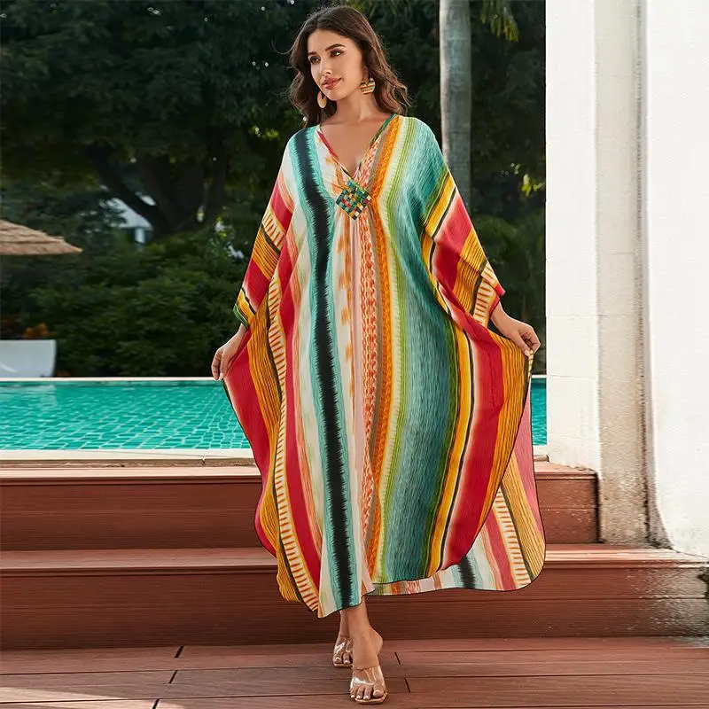 2024 Summer Beach Kaftan Dress Boho Printed Swimsuit Cover ups Elegant Side Split Maxi Dresses Butterfly Caftan Robe Top Biquini
2024 Summer Beach Kaftan Dress Boho Printed Swimsuit Cover ups Elegant Side Split Maxi Dresses Butterfly Caftan Robe Top Biquini