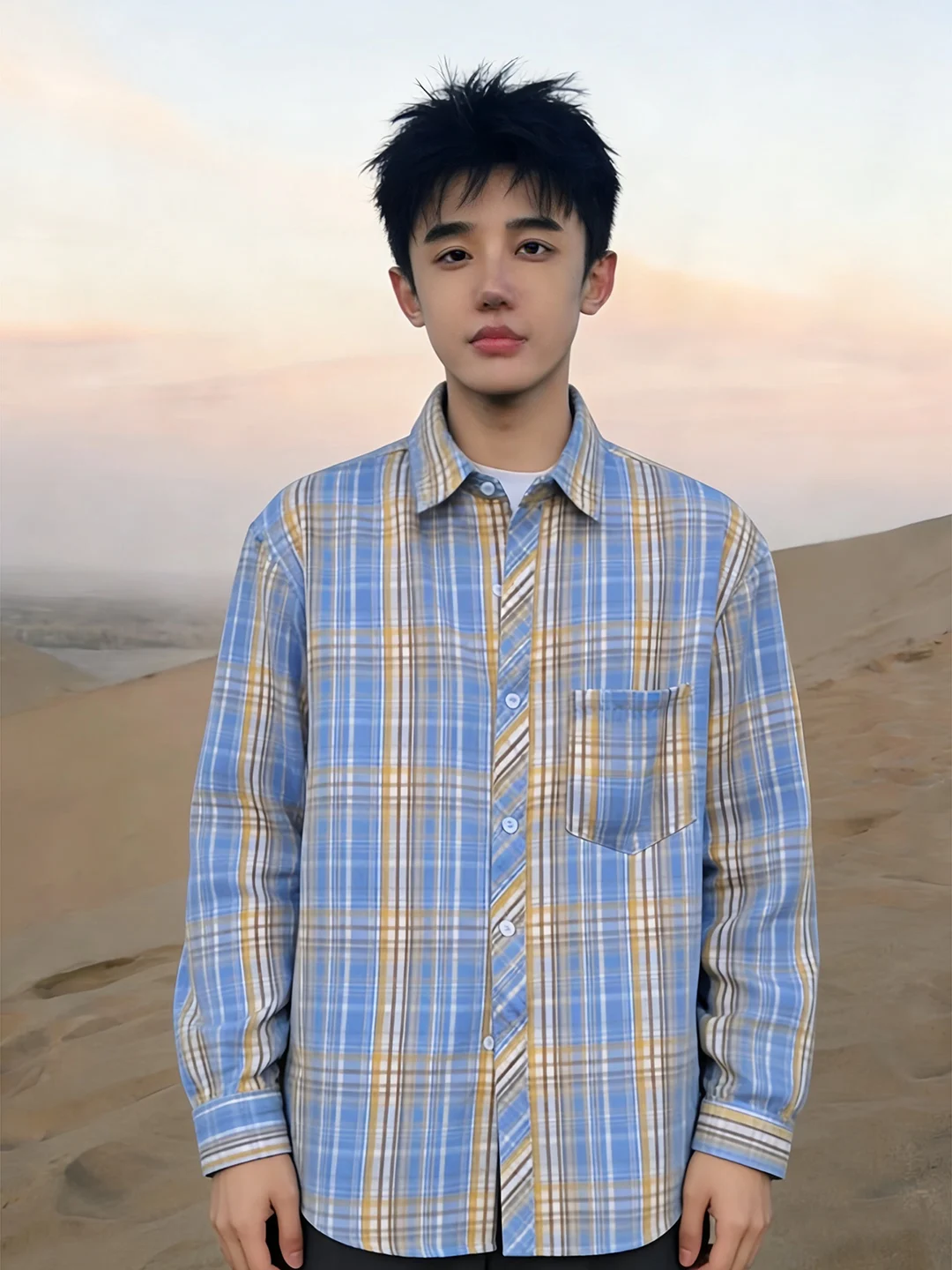 Cleanfit Yellow Plaid Long Sleeve Shirt Men's Spring Autumn American Retro Striped Outerwear Youthful Style Loose Fit Shirt
Cleanfit Yellow Plaid Long Sleeve Shirt Men's Spring Autumn American Retro Striped Outerwear Youthful Style Loose Fit Shirt