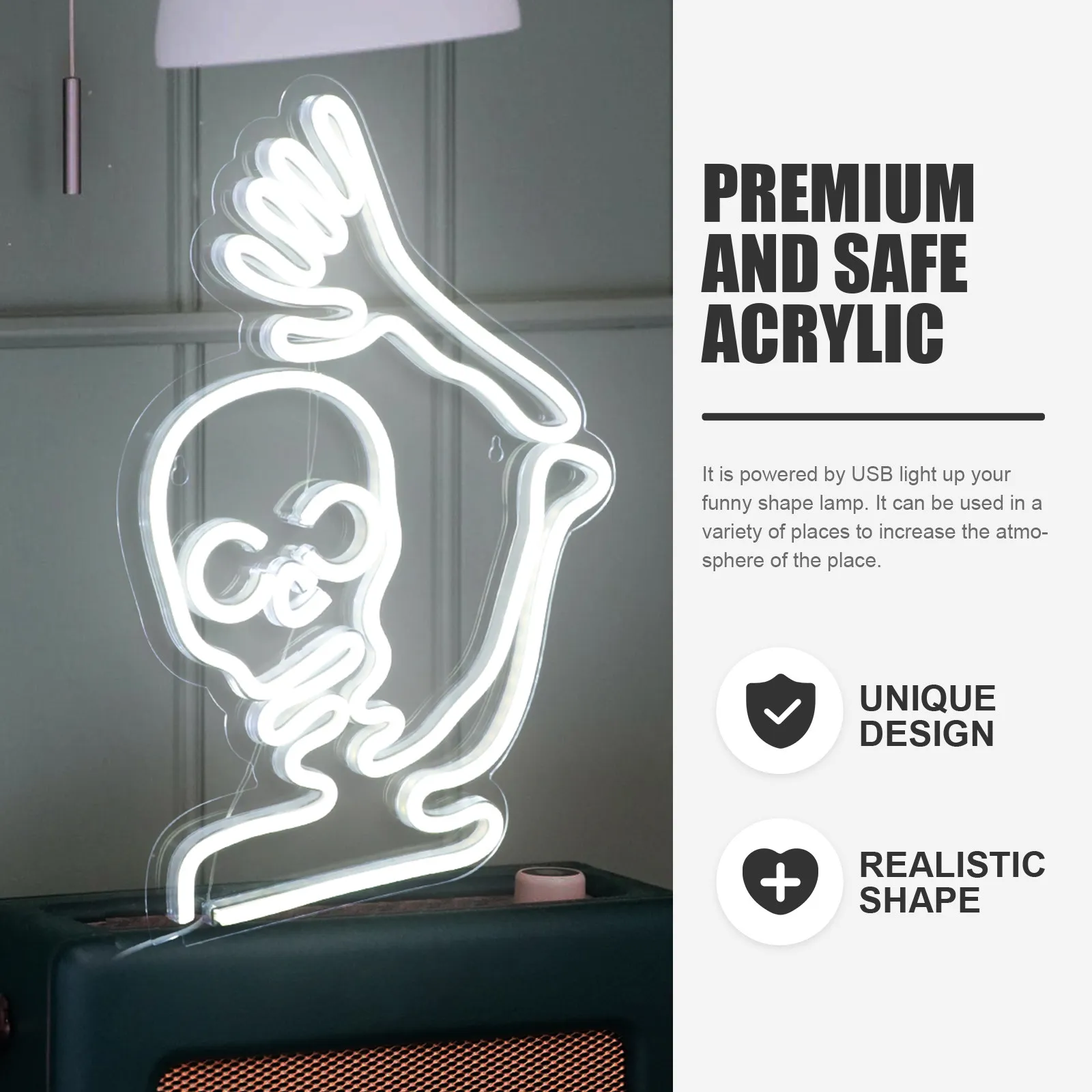 Неоновая лампа на Хэллоуин с акриловой подложкой, безопасный материал, отличное освещение, романтическое настроение, декор для различных мест
Неоновая лампа на Хэллоуин с акриловой подложкой, безопасный материал, отличное освещение, романтическое настроение, декор для различных мест