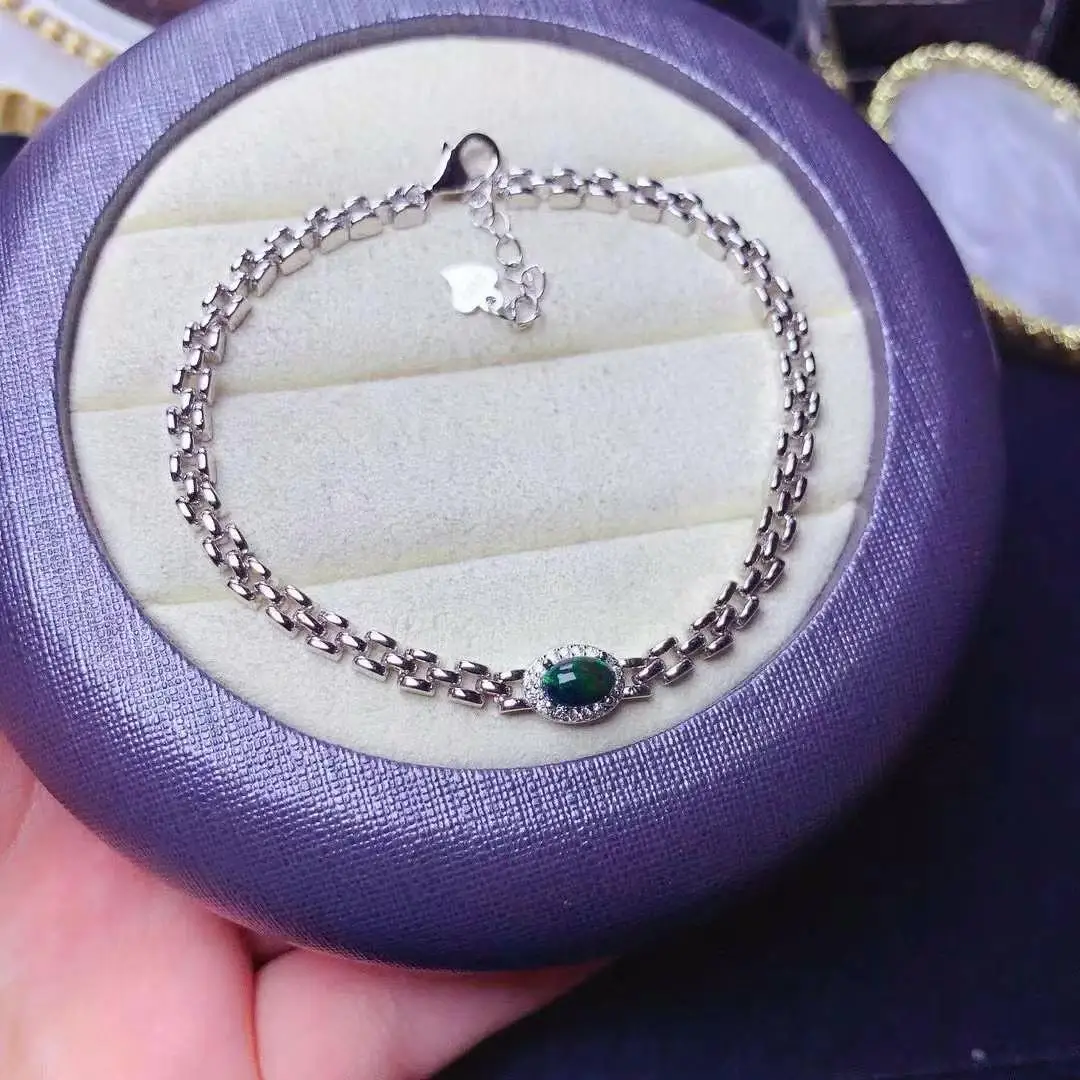 Wedding Gift Elegant High Quality New Trendy 100% Natural and Real Opal Bracelet 925 Sterling Silver Opal Bracelet
Wedding Gift Elegant High Quality New Trendy 100% Natural and Real Opal Bracelet 925 Sterling Silver Opal Bracelet