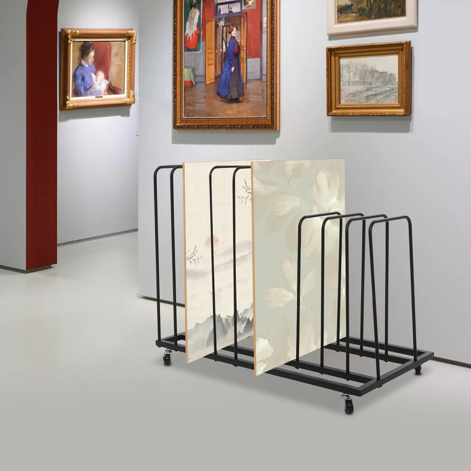 Art Storage Rack, 9 Grid Canvas Panel Organizer with Wheels, Large Capacity Drying Rack, Black Easel Stand for Painting Boards
Art Storage Rack, 9 Grid Canvas Panel Organizer with Wheels, Large Capacity Drying Rack, Black Easel Stand for Painting Boards