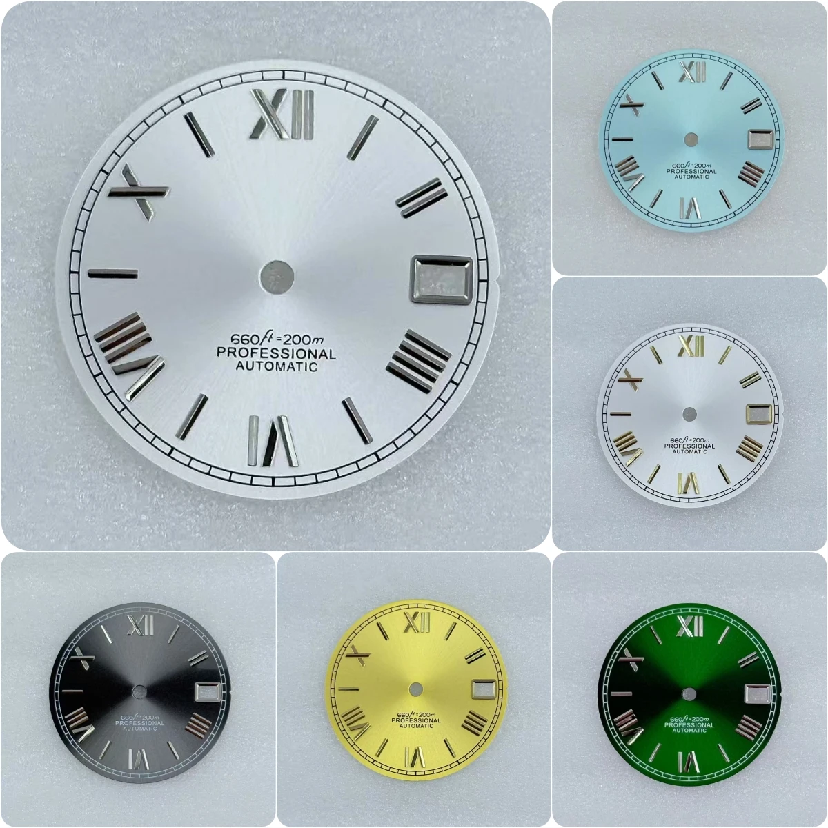 28.5mm No Logo Sunburst Rome Dial Fit NH35/NH36 Automatic Movement No Luminous Custom Logo Watch Modification Accessories
28.5mm No Logo Sunburst Rome Dial Fit NH35/NH36 Automatic Movement No Luminous Custom Logo Watch Modification Accessories