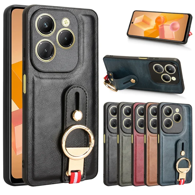 For Tecno Spark 20 Pro 4G Shockproof Wristband Ring Bracket Back Cover For Tecno Spark 20 Pro 4G Protective Leather Phone Case
For Tecno Spark 20 Pro 4G Shockproof Wristband Ring Bracket Back Cover For Tecno Spark 20 Pro 4G Protective Leather Phone Case