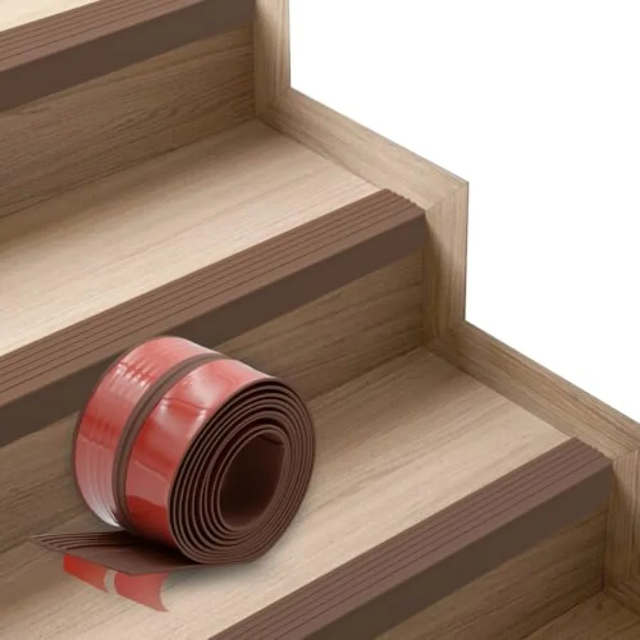 Non-Slip Step Edge Protector, Vinyl Stair Nosing-Self-Adhesive Anti-Slip Stair Nose Edging Trim, Stairway Nose Molding and Nosi
Non-Slip Step Edge Protector, Vinyl Stair Nosing-Self-Adhesive Anti-Slip Stair Nose Edging Trim, Stairway Nose Molding and Nosi
