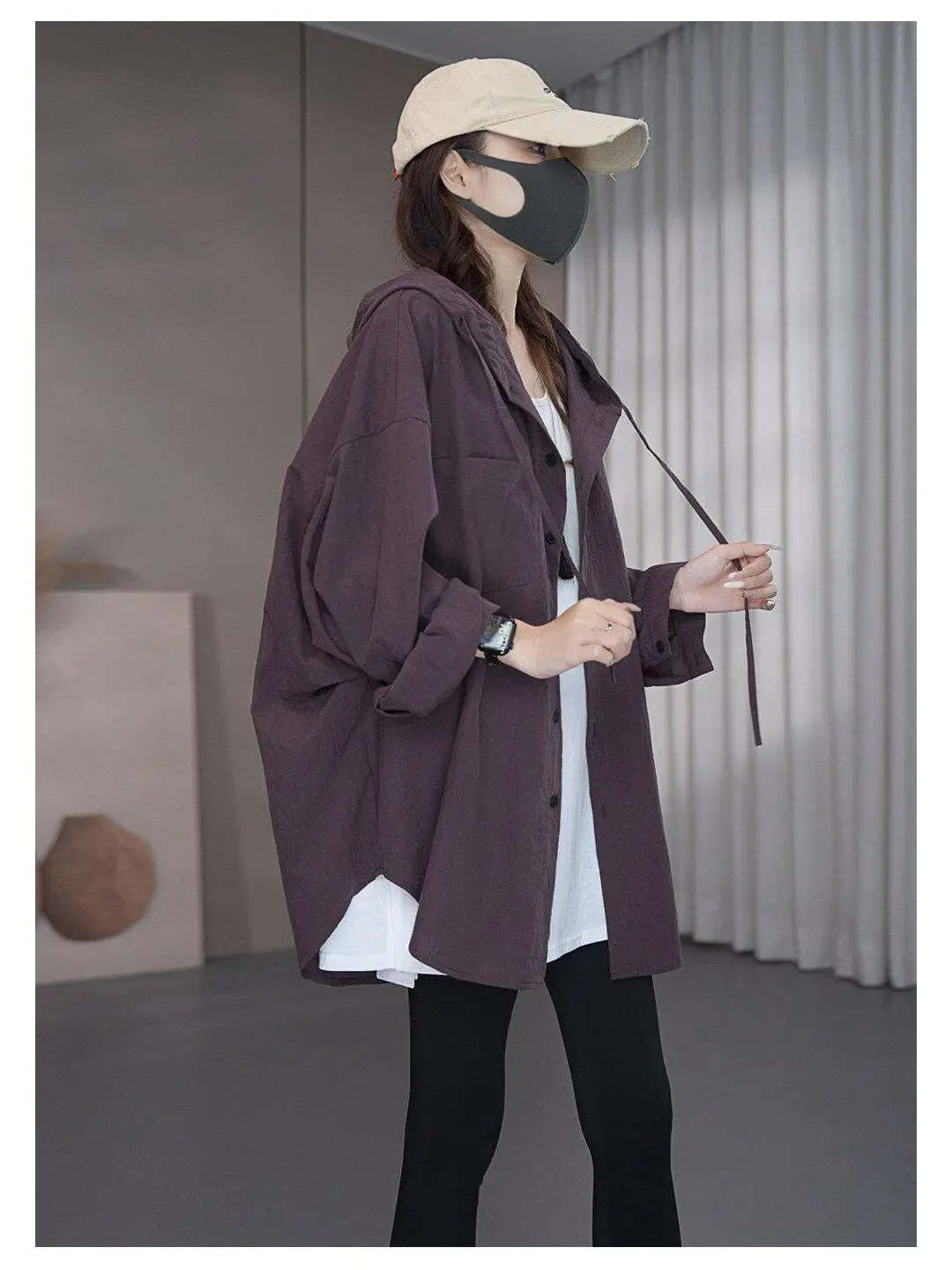 plus Size Women's Lazy Style Hooded Shirt Jacket Spring Summer Loose Long Sleeve Sun Protection Versatile Trendy Top
plus Size Women's Lazy Style Hooded Shirt Jacket Spring Summer Loose Long Sleeve Sun Protection Versatile Trendy Top