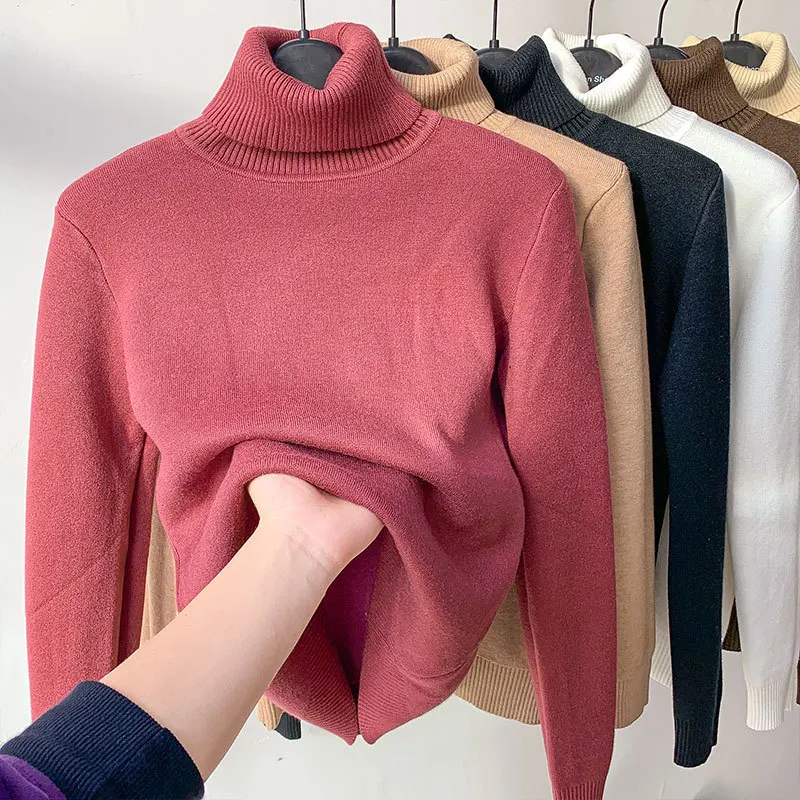 2026 NEW Add Velvet Warm Long Sleeve Knitted Sweaters Pullovers Female Jumper Tops Knitwear NEW Winter Women Turtleneck Sweater
2026 NEW Add Velvet Warm Long Sleeve Knitted Sweaters Pullovers Female Jumper Tops Knitwear NEW Winter Women Turtleneck Sweater