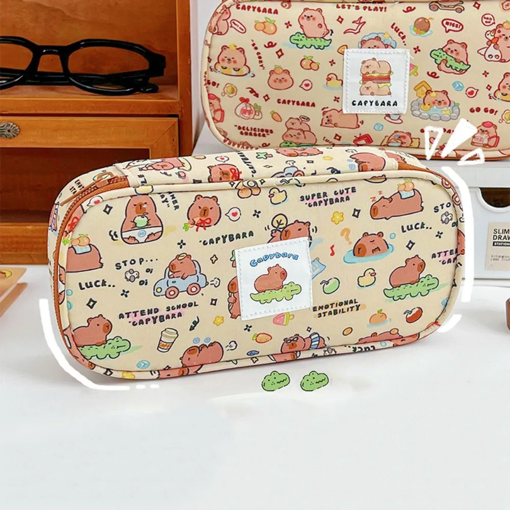 Kawaii Large Capacity Capybara Pencil Pouch Canvas Zipper Large Capacity Pencil Bag Durable Cute Cartoon Pencil Bag Girl Gifts
Kawaii Large Capacity Capybara Pencil Pouch Canvas Zipper Large Capacity Pencil Bag Durable Cute Cartoon Pencil Bag Girl Gifts