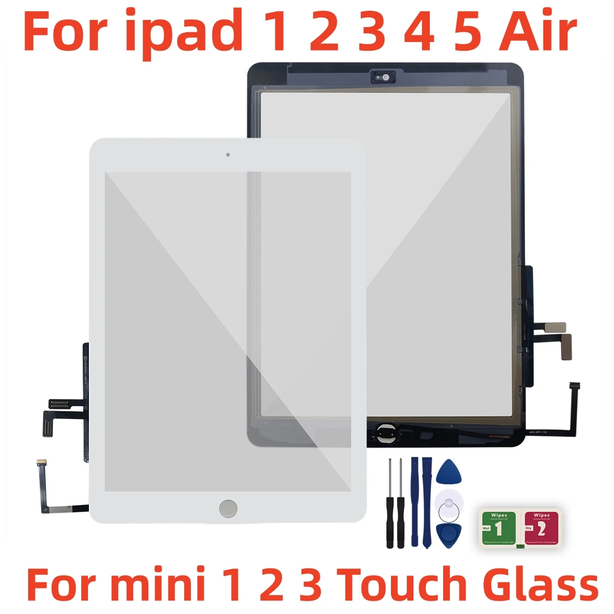 New mini 1 2 3 Touch Glass for ipad Air 1 ipad 1 2 3 4 5 9.7'' Touch Screen Digitizer Sensor Glass Panel Digitzer Adapter W B
New mini 1 2 3 Touch Glass for ipad Air 1 ipad 1 2 3 4 5 9.7'' Touch Screen Digitizer Sensor Glass Panel Digitzer Adapter W B