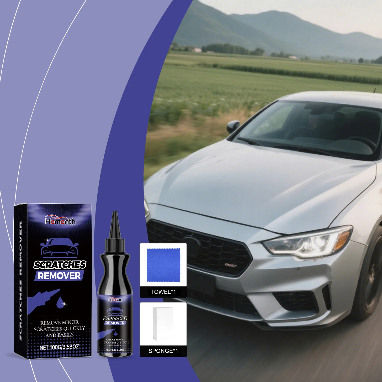 Car Paint Scratch Care Kit Helps Repair Scratches Defects Clean Stubborn Stains Restore Paint Gloss for Maintenance
Car Paint Scratch Care Kit Helps Repair Scratches Defects Clean Stubborn Stains Restore Paint Gloss for Maintenance