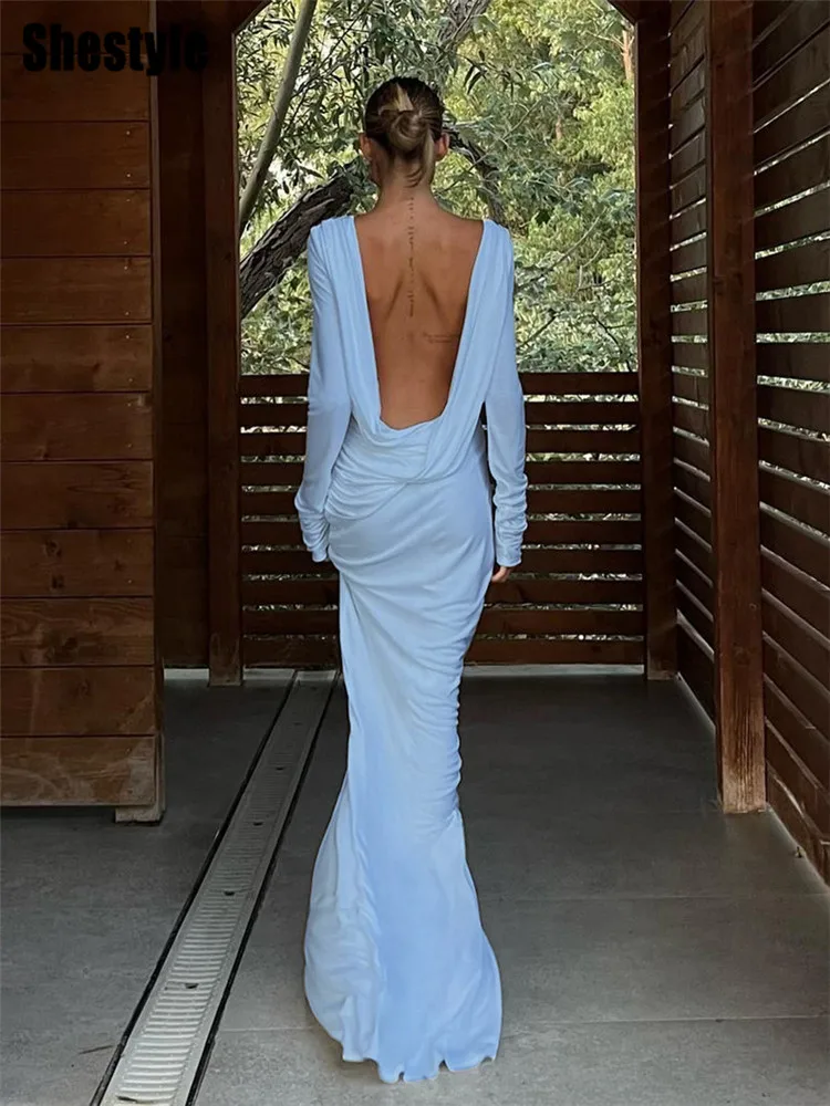 Shestyle Backless Solid Long Dresses for Women Party Vacation Spring Banquet Graceful Gentler White Clothing Streetwear 2026
Shestyle Backless Solid Long Dresses for Women Party Vacation Spring Banquet Graceful Gentler White Clothing Streetwear 2026