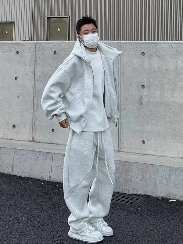 American Sle Simple Heavyweight Hooded Cardigan Men's Trendy Spring Autumn Loose plus Size Large Code Two-Piece Set
American Sle Simple Heavyweight Hooded Cardigan Men's Trendy Spring Autumn Loose plus Size Large Code Two-Piece Set