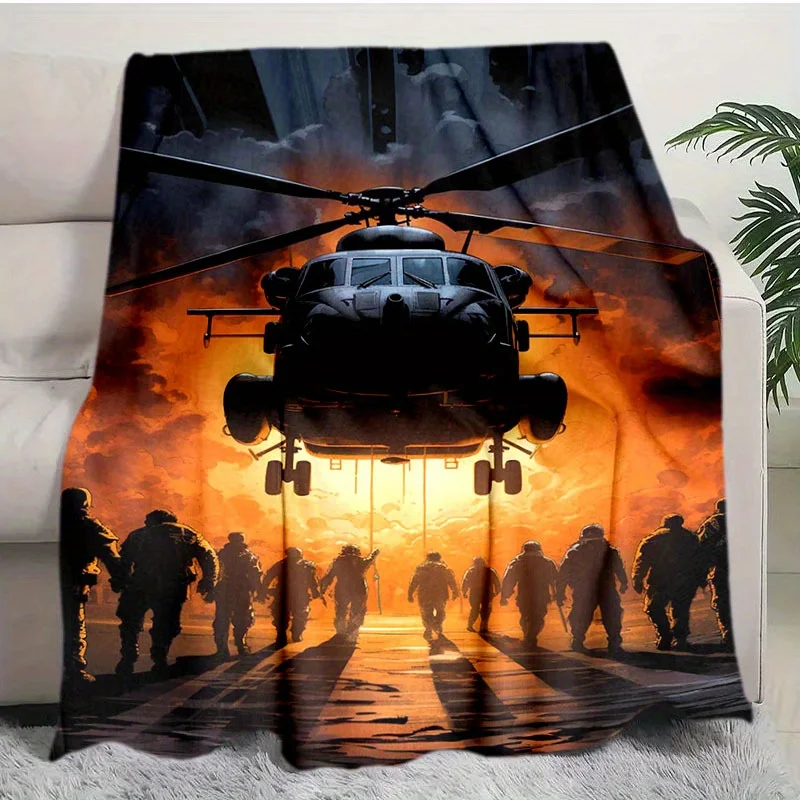 Helicopter Warrior Blanket – Soft All-Season Throw, Black Background with Soldier Design, Perfect for Home & Office Use
Helicopter Warrior Blanket – Soft All-Season Throw, Black Background with Soldier Design, Perfect for Home & Office Use