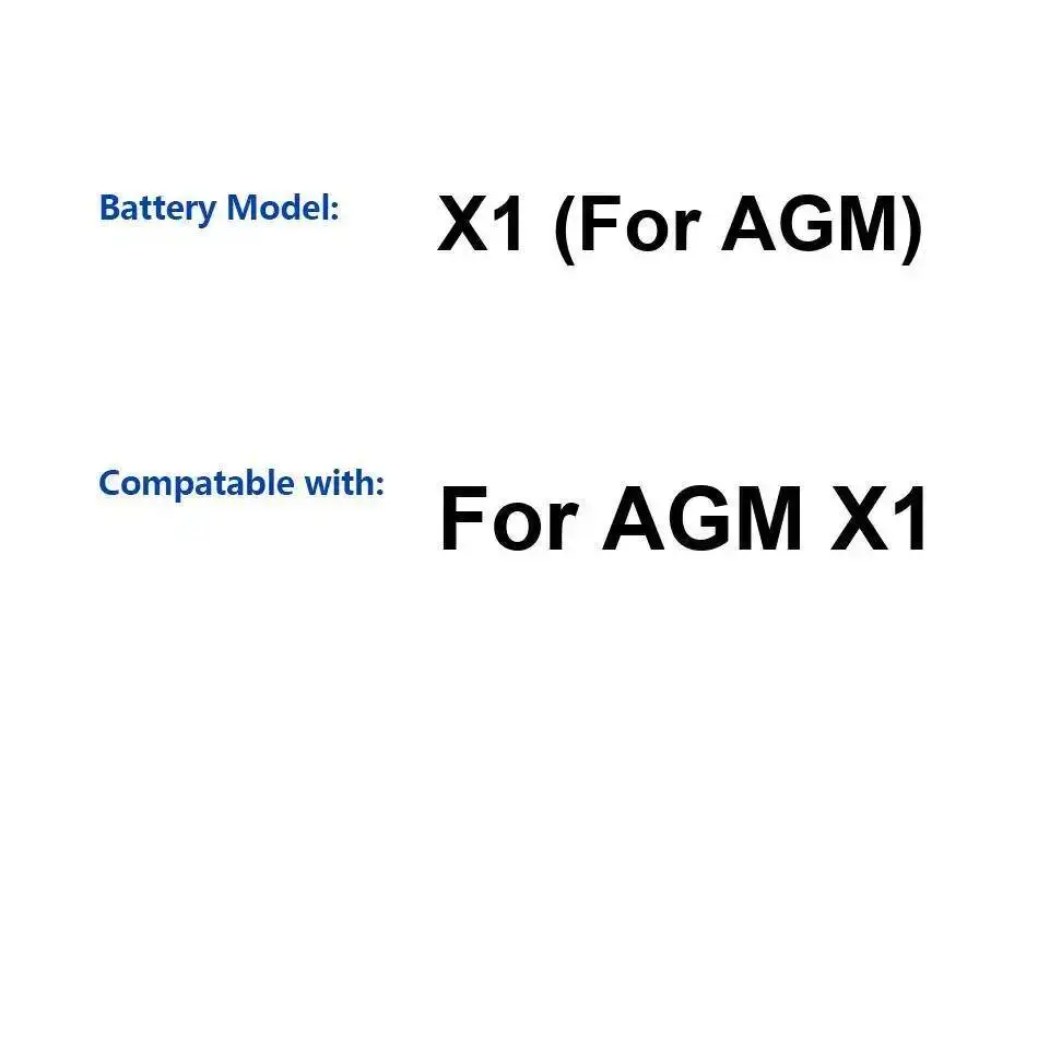 5400 мАч для аккумулятора мобильного телефона Agm X1, быстрая зарядка 
5400 мАч для аккумулятора мобильного телефона Agm X1, быстрая зарядка