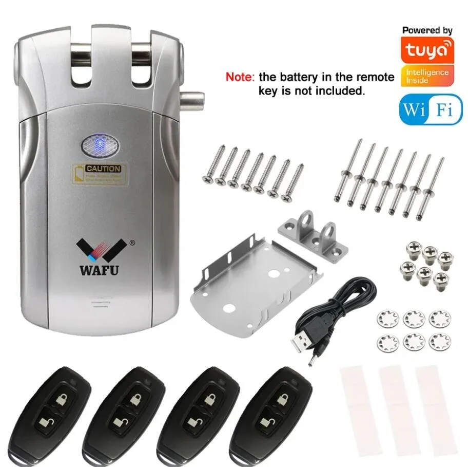Wafu-019 sliver Tuay wifi дополнительно Невидимый 4 дверной замок с дистанционным управлением, дверной замок для комнаты, беспроводной деревянный дверной замок
Wafu-019 sliver Tuay wifi дополнительно Невидимый 4 дверной замок с дистанционным управлением, дверной замок для комнаты, беспроводной деревянный дверной замок