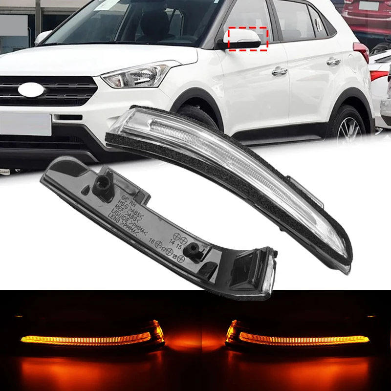 LED Side Mirror Turn Signal Light for Hyundai ix25 Creta 2015-2019, Left Right Repeater Blinker with 87624-C9000
LED Side Mirror Turn Signal Light for Hyundai ix25 Creta 2015-2019, Left Right Repeater Blinker with 87624-C9000