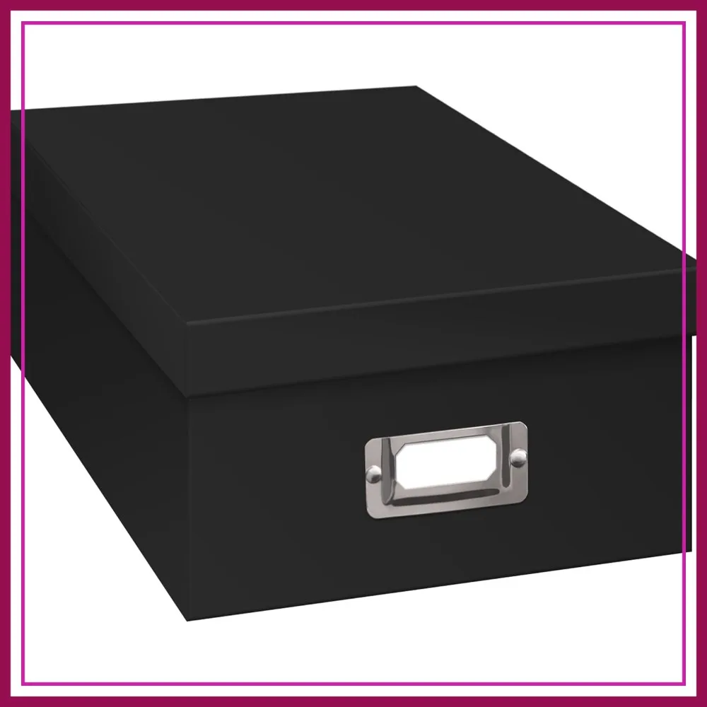 Photo Storage Box, Black, 4x6 Photo Keeper, Acid-Free, 600 Capacity
Photo Storage Box, Black, 4x6 Photo Keeper, Acid-Free, 600 Capacity