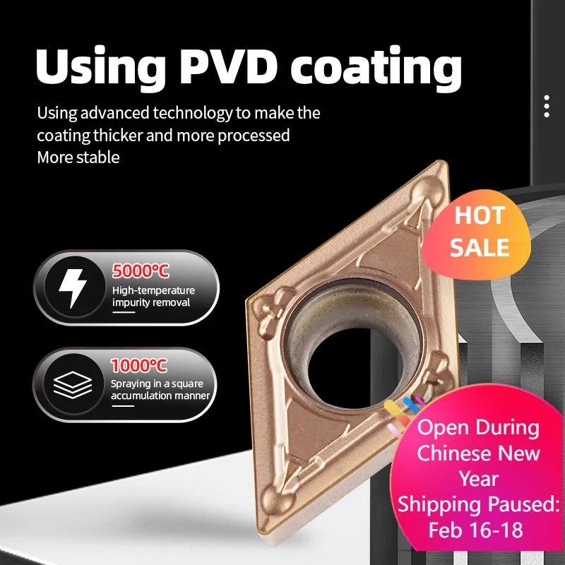 Инструменты с ЧПУ для внутренней токарной обработки нержавеющей стали: режущие лезвия для токарных станков премиум-класса DCMT07 DCMT11
Инструменты с ЧПУ для внутренней токарной обработки нержавеющей стали: режущие лезвия для токарных станков премиум-класса DCMT07 DCMT11