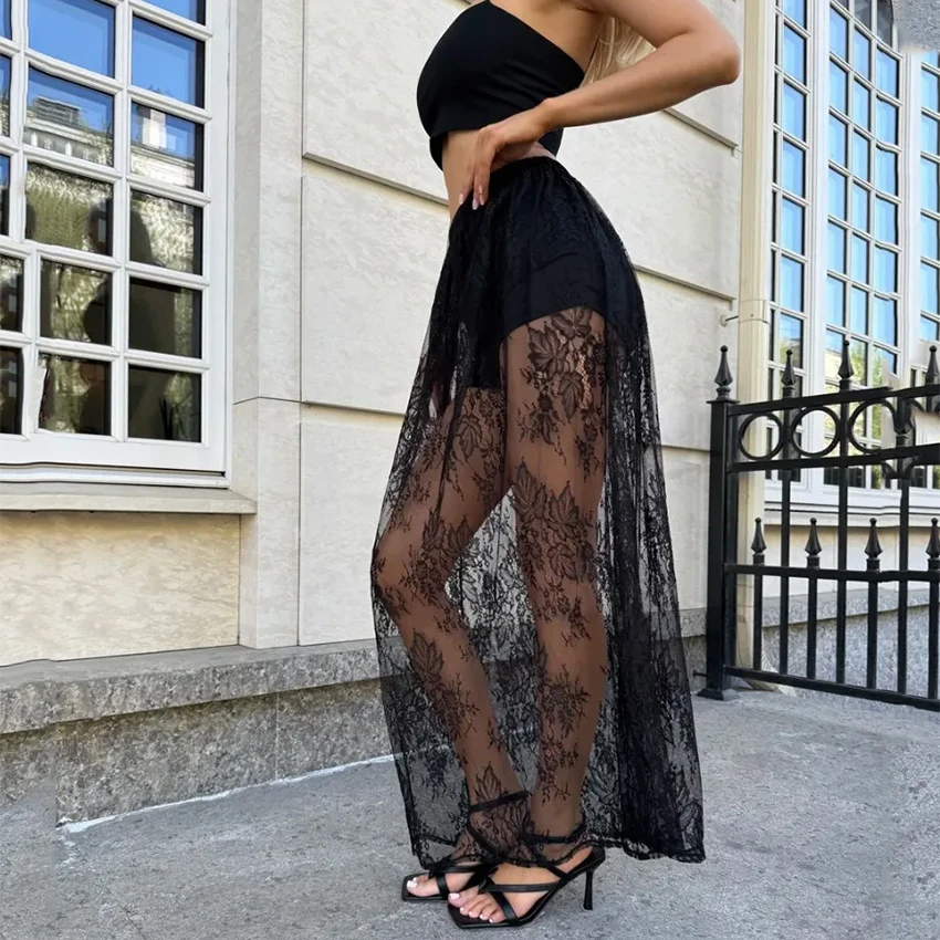 Jaxmonoy Lace Maxi Skirt for Women Elegant Party Evening Sexy Dress Elastic Waist See Through Gothic Lolita Fashion Long Skirts
Jaxmonoy Lace Maxi Skirt for Women Elegant Party Evening Sexy Dress Elastic Waist See Through Gothic Lolita Fashion Long Skirts