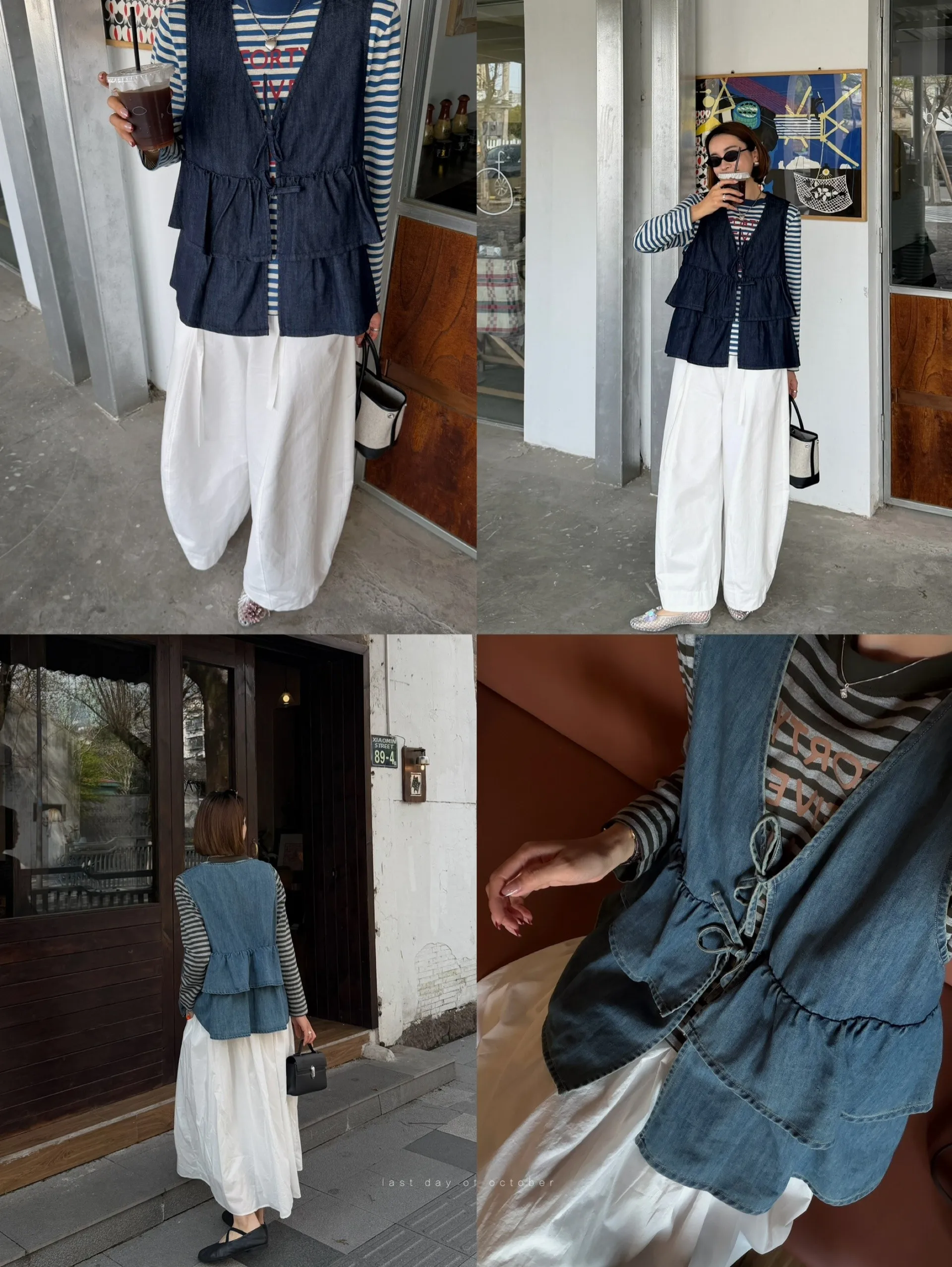 Style Sweet Cute Two-Tone Cotton Denim Vest with Bow-Tie LDOO SHOP Versatile Outerwear for Women Loose Fit V-Neck
Style Sweet Cute Two-Tone Cotton Denim Vest with Bow-Tie LDOO SHOP Versatile Outerwear for Women Loose Fit V-Neck