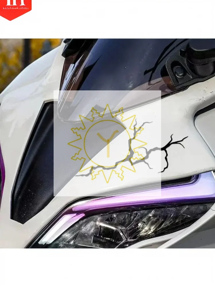 2 листа водонепроницаемых светоотражающих виниловых наклеек для мотоциклетного шлема, топливного бака, скутера, DIY, с эффектом молнии
2 листа водонепроницаемых светоотражающих виниловых наклеек для мотоциклетного шлема, топливного бака, скутера, DIY, с эффектом молнии