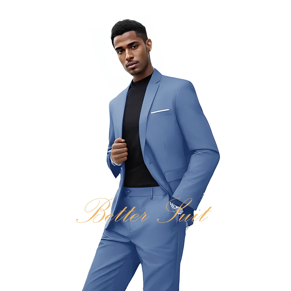 Fashion Casual Men's Suit Solid One Button Blazer Slim Fit Jacket Pants 2 Pieces Suit for Men Wedding Party Tuxedo
Fashion Casual Men's Suit Solid One Button Blazer Slim Fit Jacket Pants 2 Pieces Suit for Men Wedding Party Tuxedo