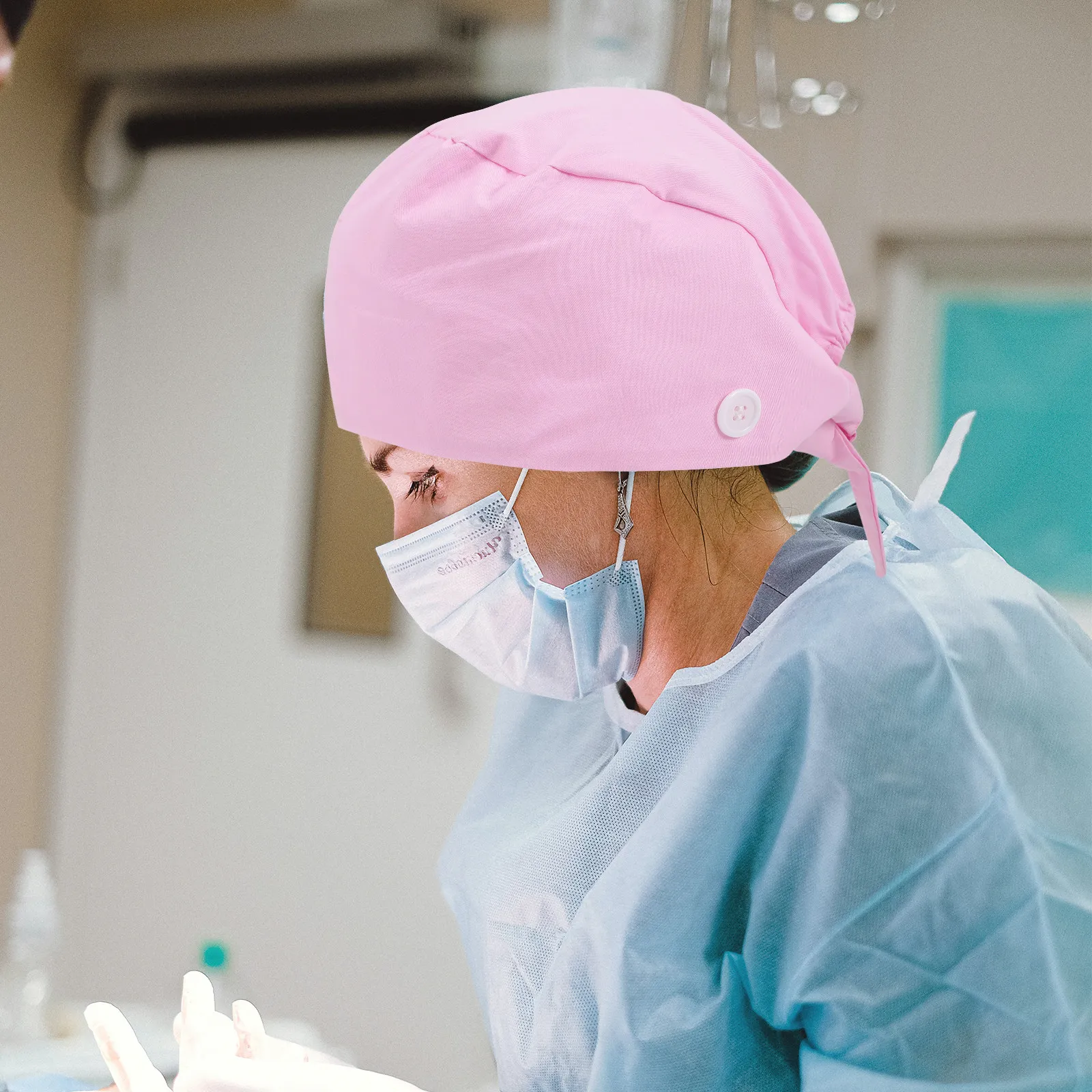 Регулируемая дышащая хлопковая шапочка-бини для женщин и мужчин с завязками на пуговицах для медсестер, поваров и медицинского персонала
Регулируемая дышащая хлопковая шапочка-бини для женщин и мужчин с завязками на пуговицах для медсестер, поваров и медицинского персонала