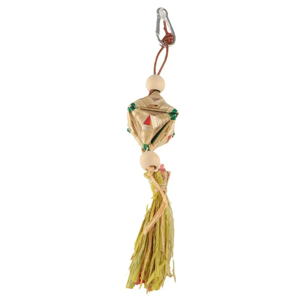 Handmade Bird Chew Natural Swing Pet Straw Chewing Bite Hanging Colorful Wear-resistant Parrot Climb Playing Pendant
Handmade Bird Chew Natural Swing Pet Straw Chewing Bite Hanging Colorful Wear-resistant Parrot Climb Playing Pendant