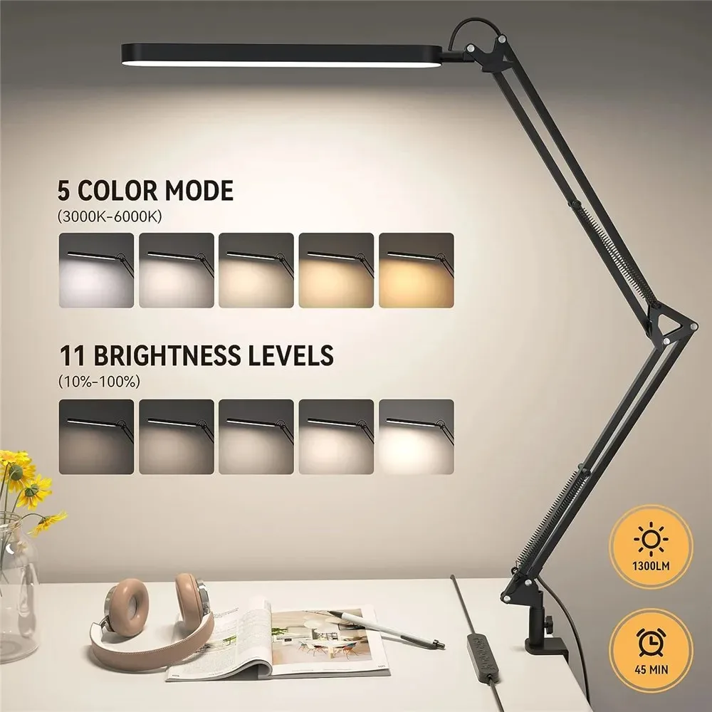 LED Desk Lamp Dimmable Adjustable Foldable Swing Arm Light Eye-Caring For Dormitory Study Office Architect Task Lamp Fixture 
LED Desk Lamp Dimmable Adjustable Foldable Swing Arm Light Eye-Caring For Dormitory Study Office Architect Task Lamp Fixture